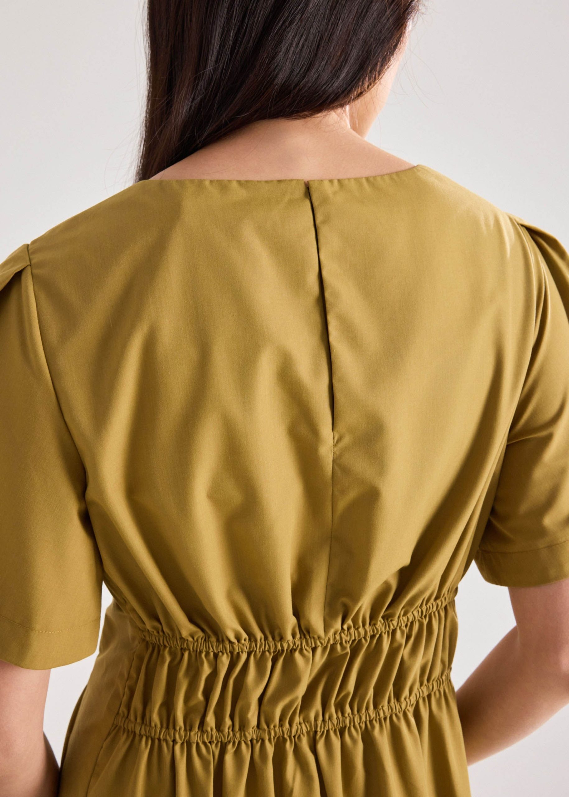 Poplin Flare Sleeve Dress - Image 6