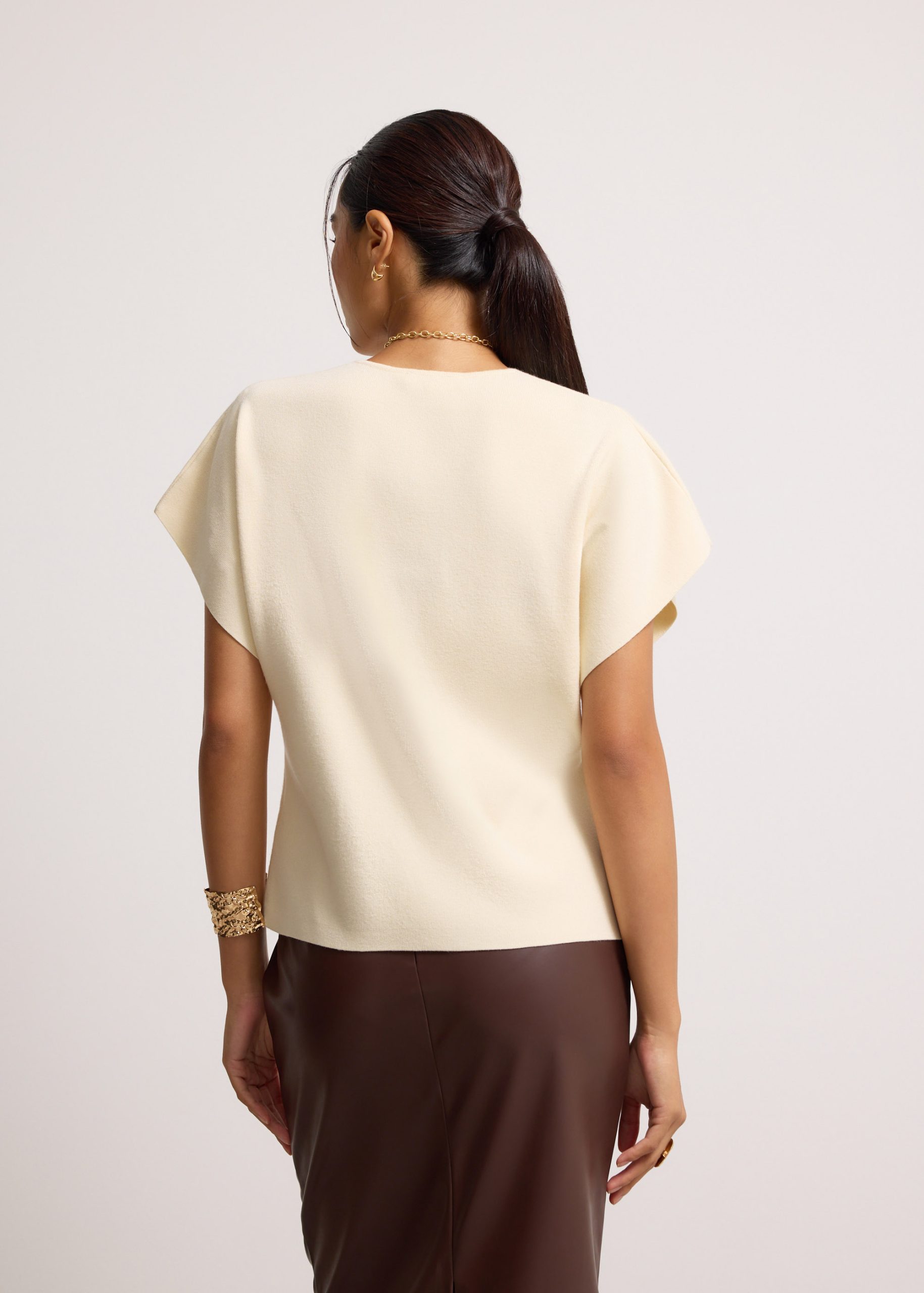 Amrita Knit V-neck Top - Image 12