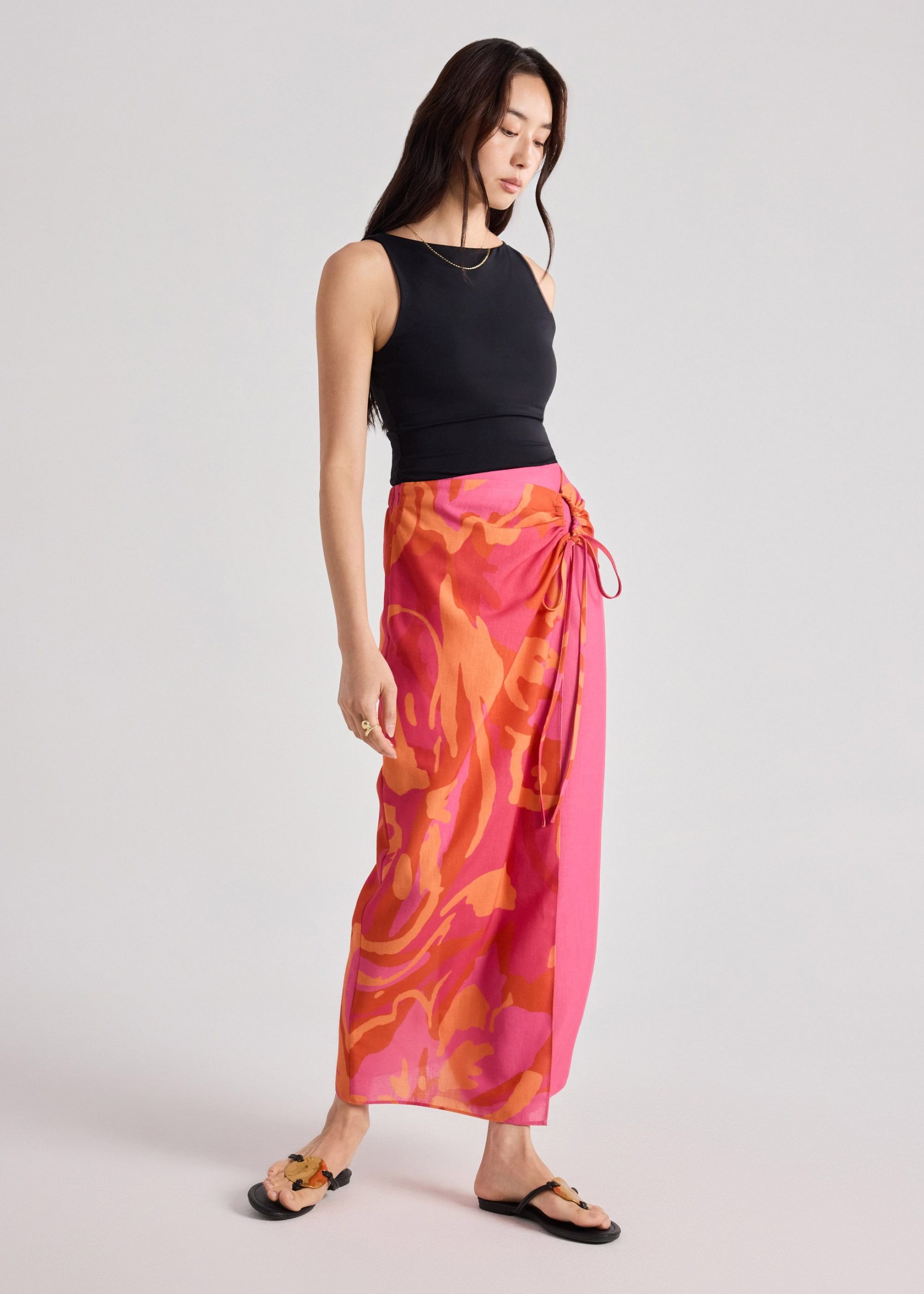 Printed Column Skirt