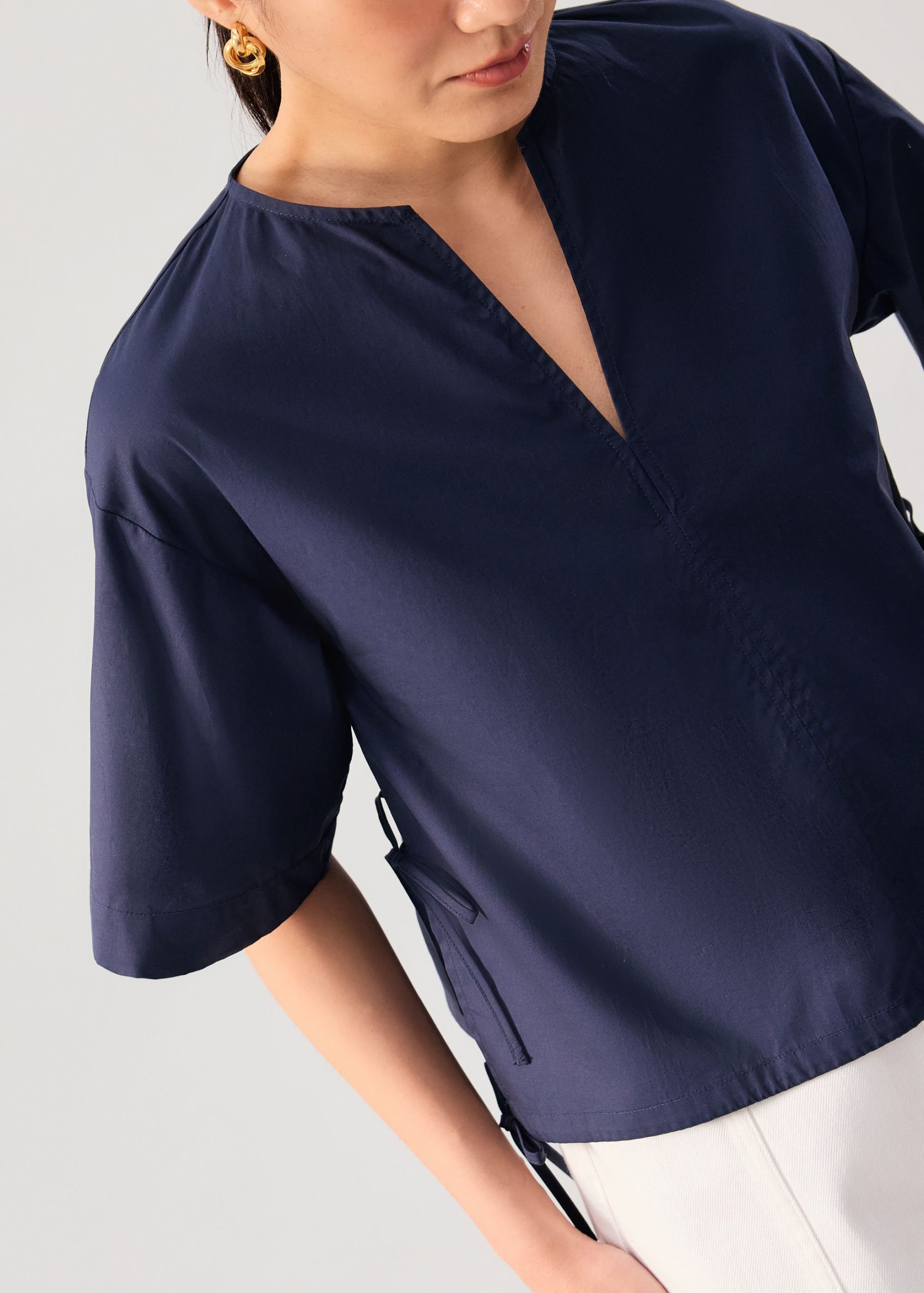 Shay Cotton Notch Boxy Top - Image 10
