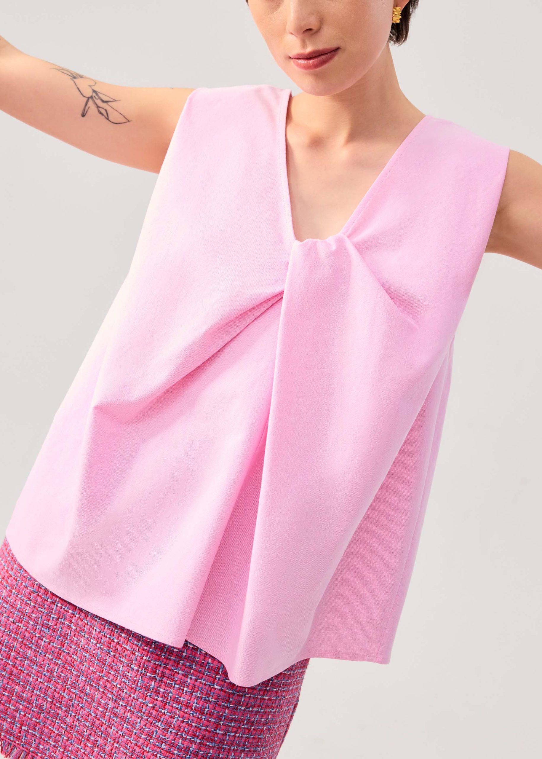 Reversible Relaxed Cotton Knot Shell Top - Image 11