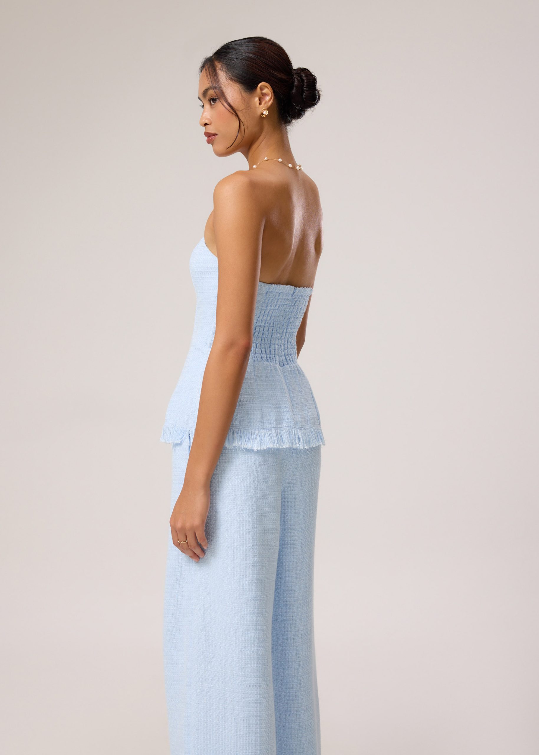 BraFree by LB Lia Tweed Tube Peplum Top - Image 12