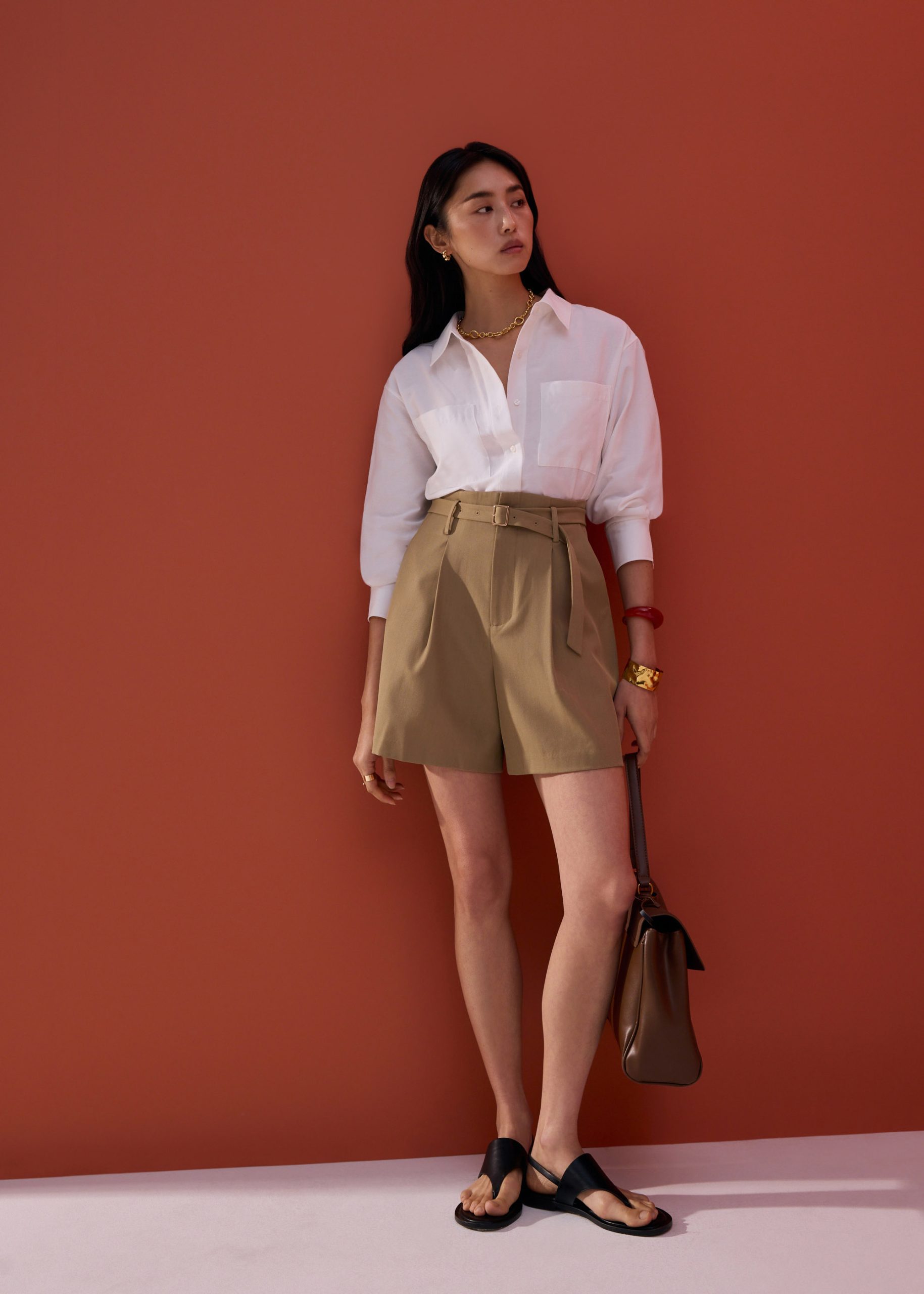 Dani Tailored High Waist A-line Shorts - Image 8