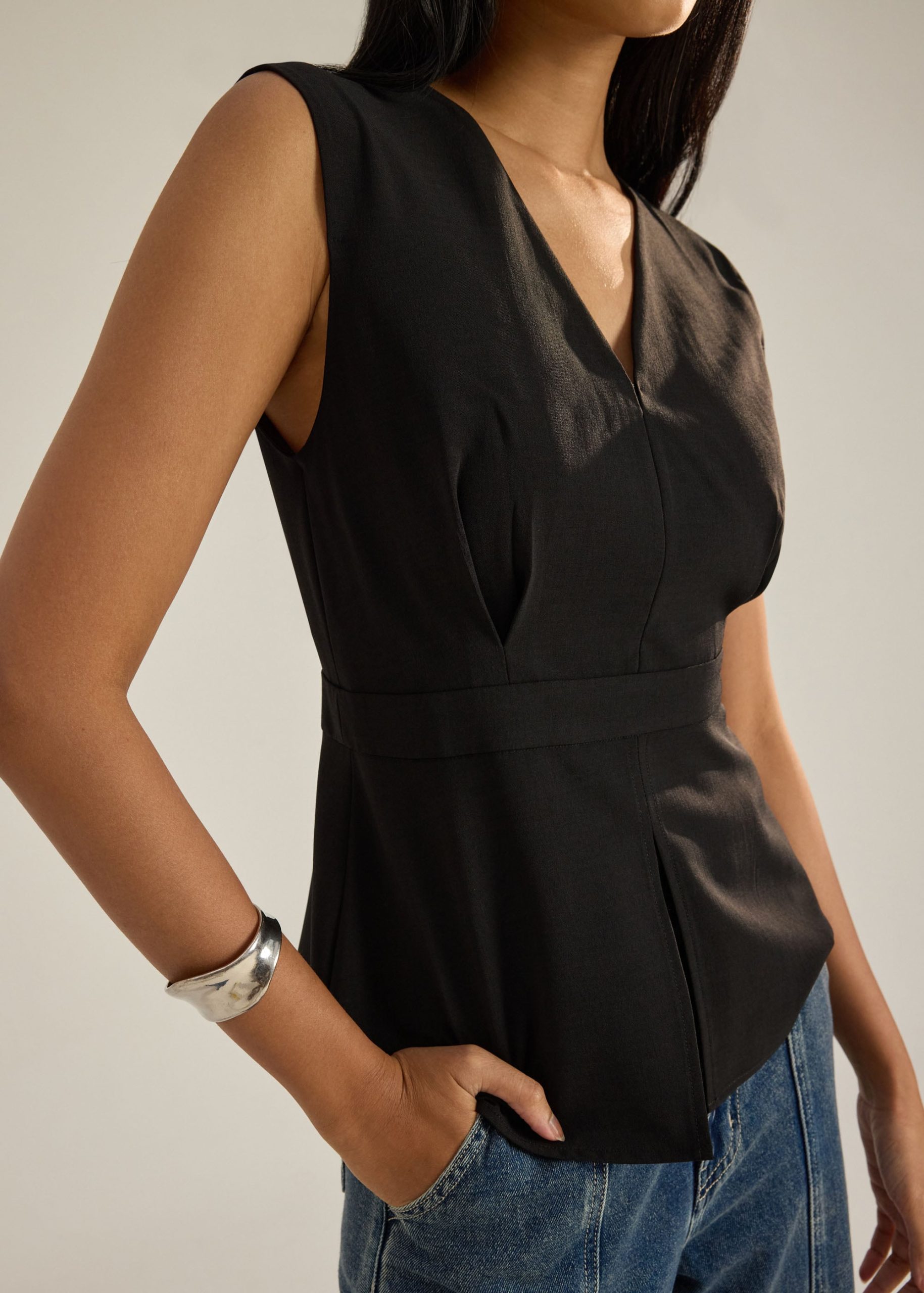 Alicia Melange Peplum Top - Image 3