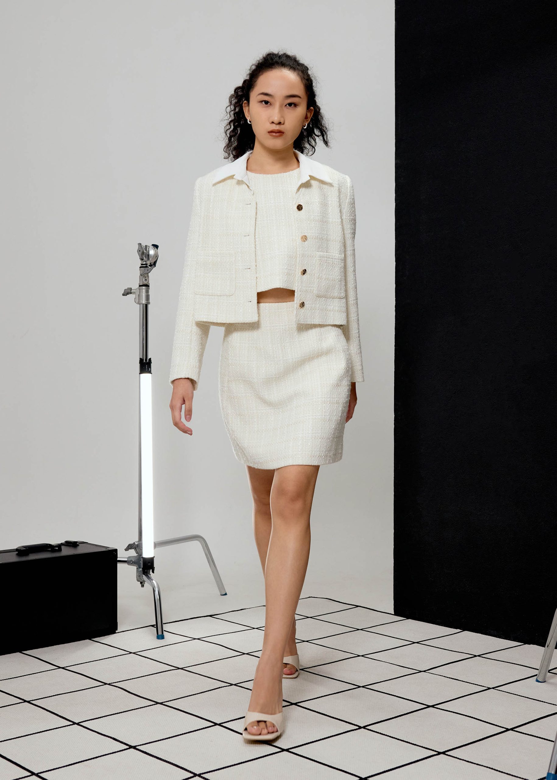 Kaori Tweed Crop Shell Top - Image 7