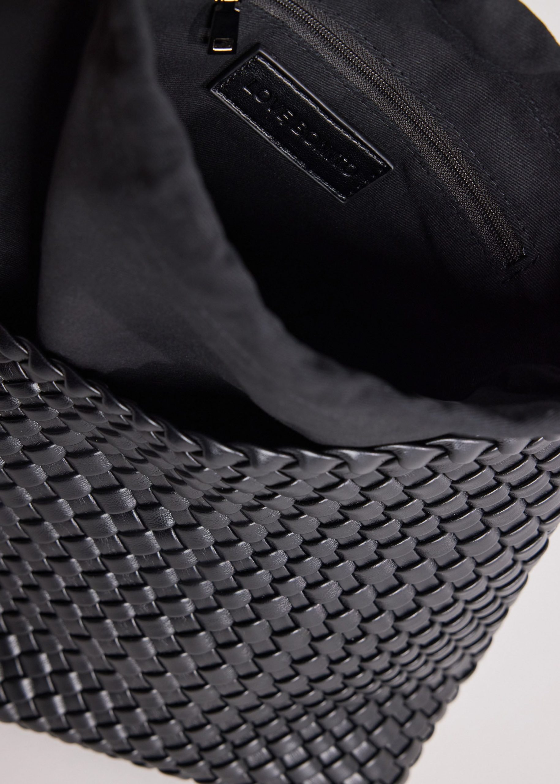Woven Vegan Leather Hobo Bag - Image 7