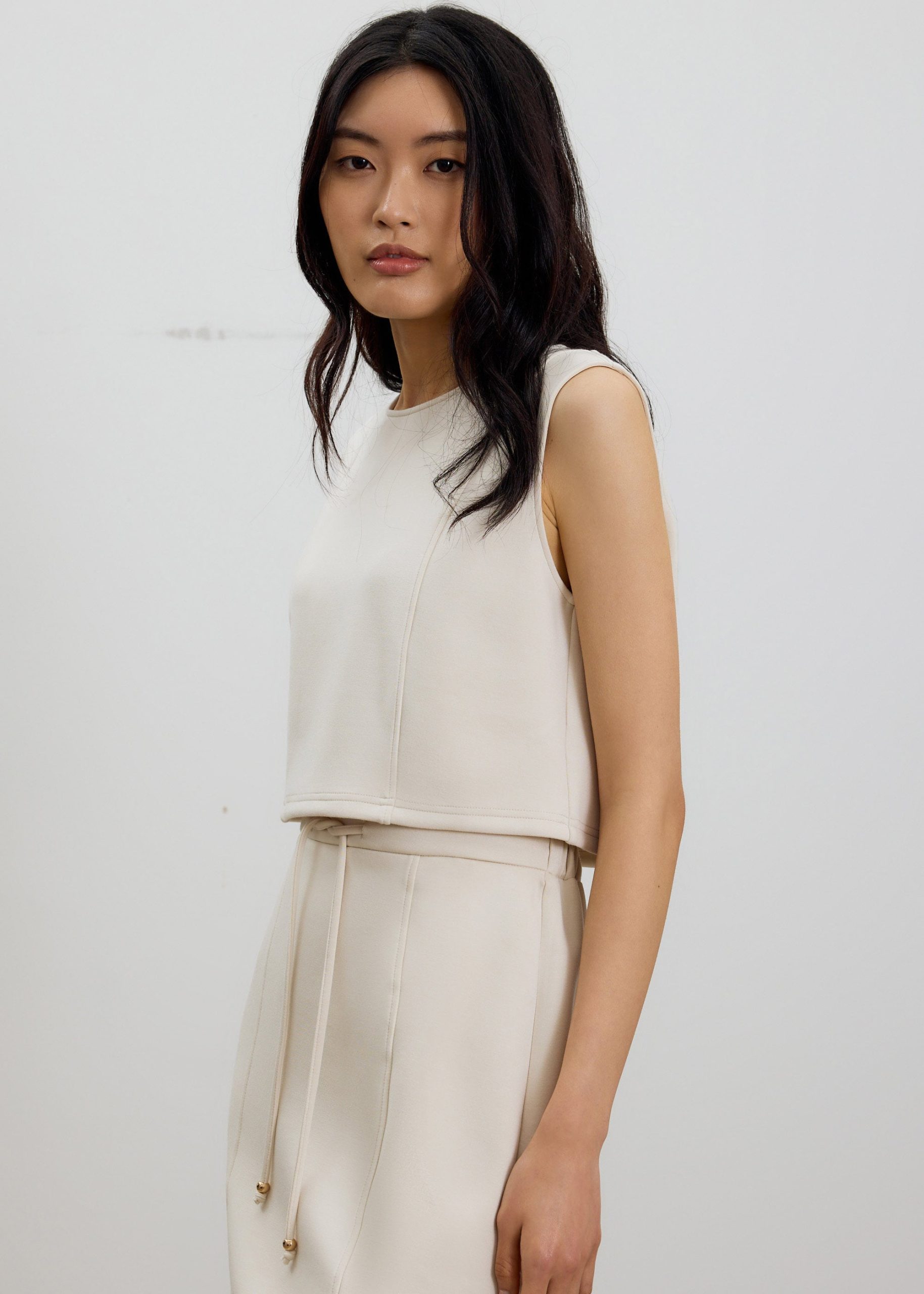 Relaxed Neoprene Crop Tee