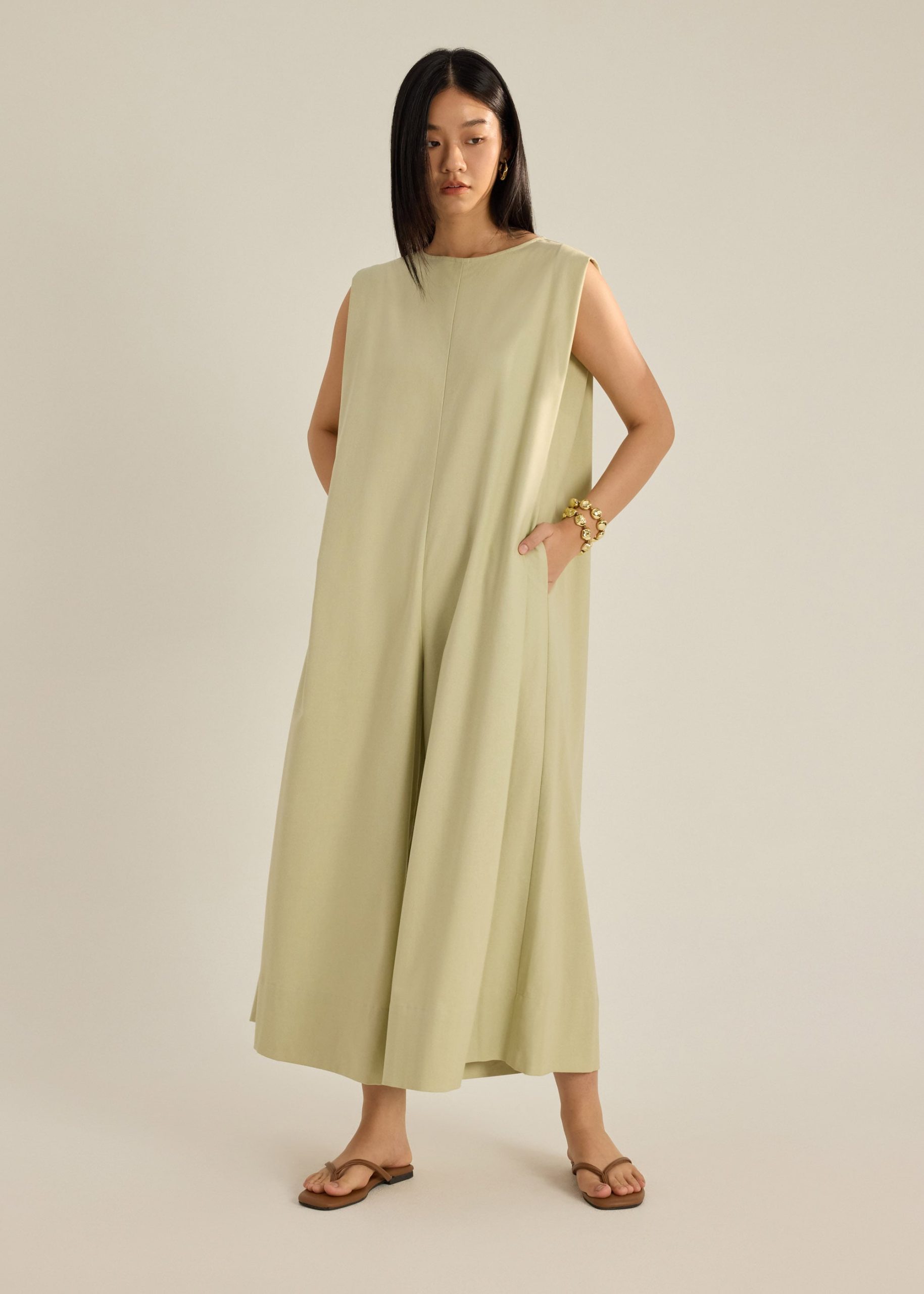 Linen Wide Leg Jumpsuit - Image 2
