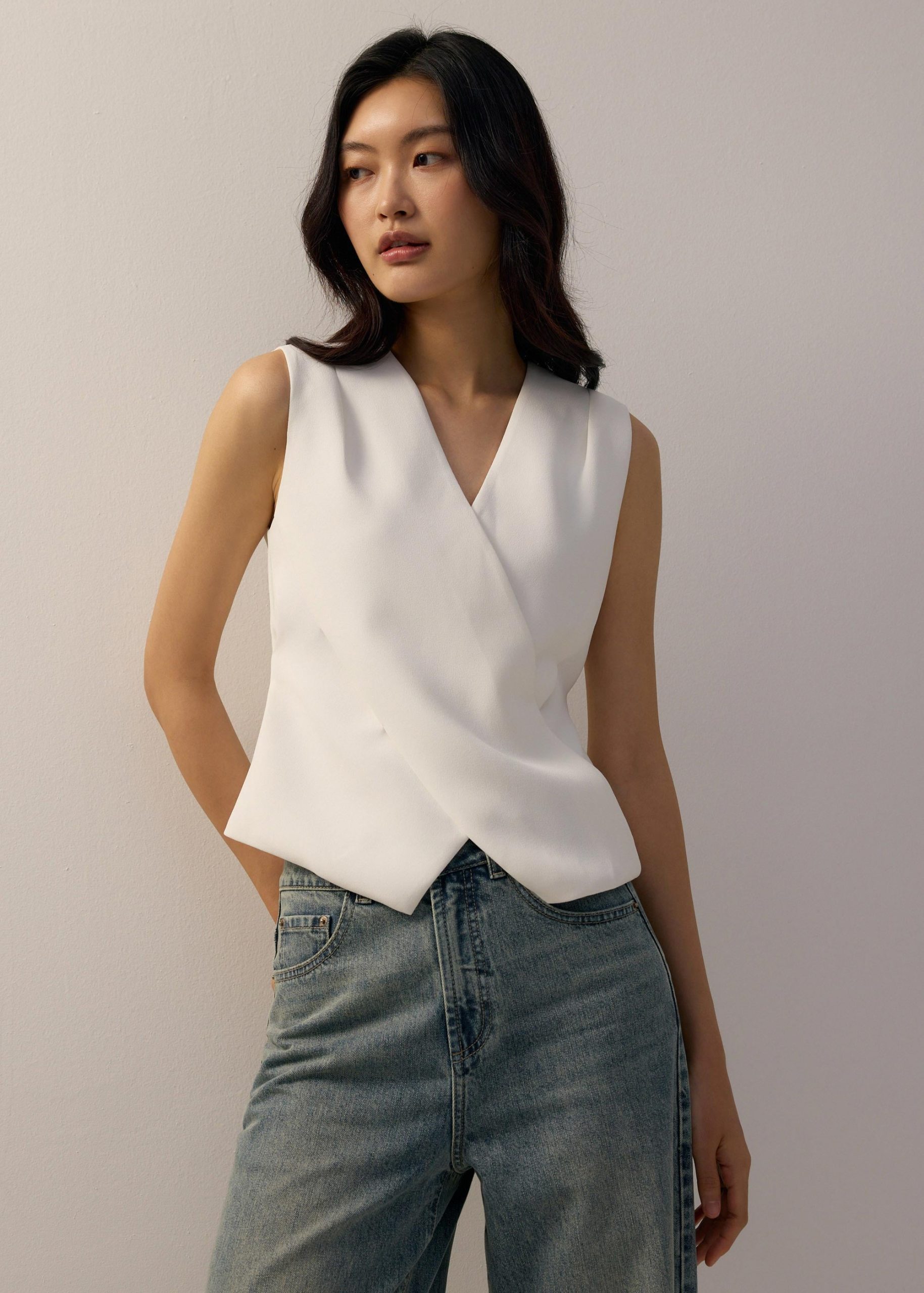Mae Tailored Cross Over Top - Image 7