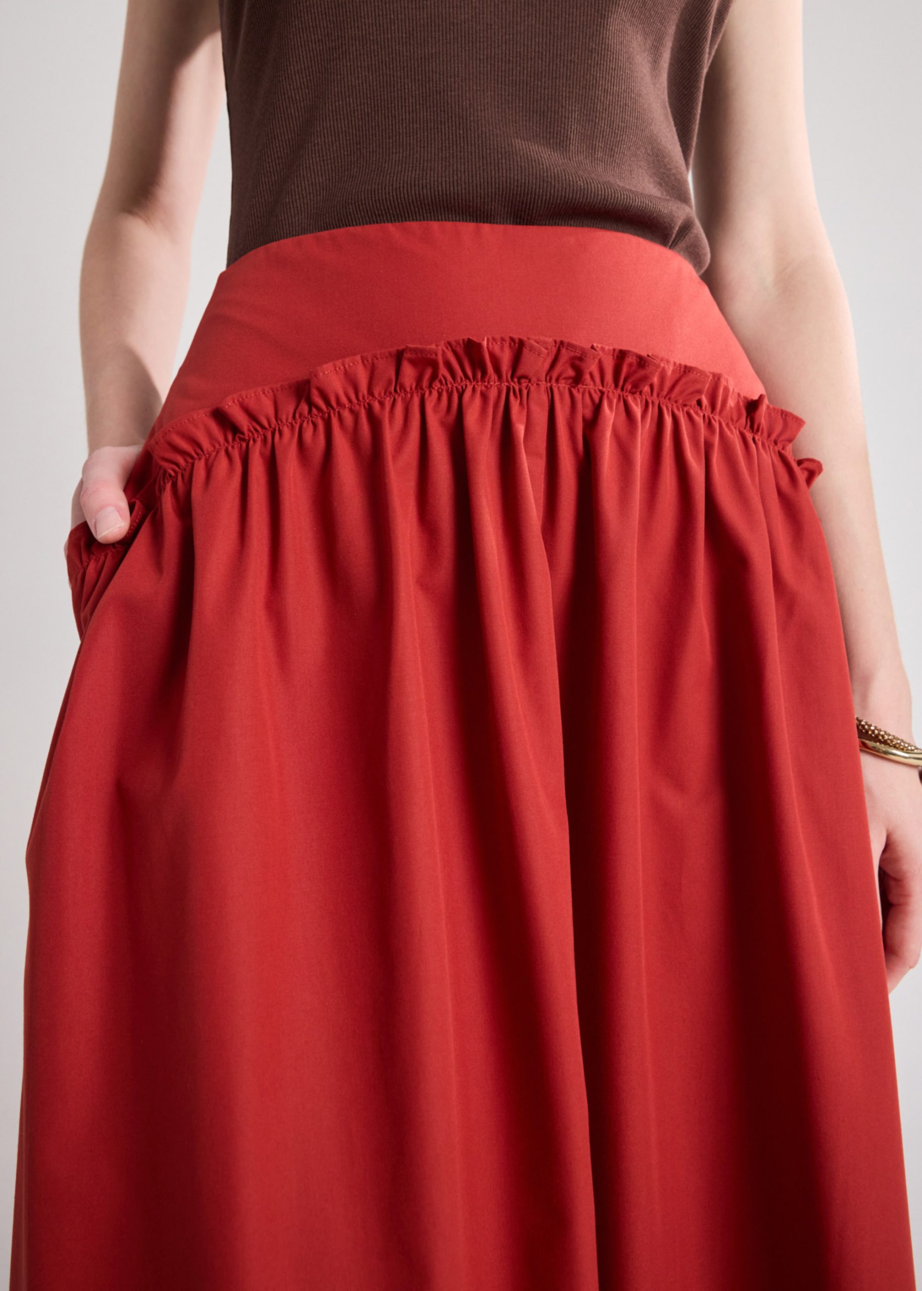 Poplin Floor Length Skirt - Image 11