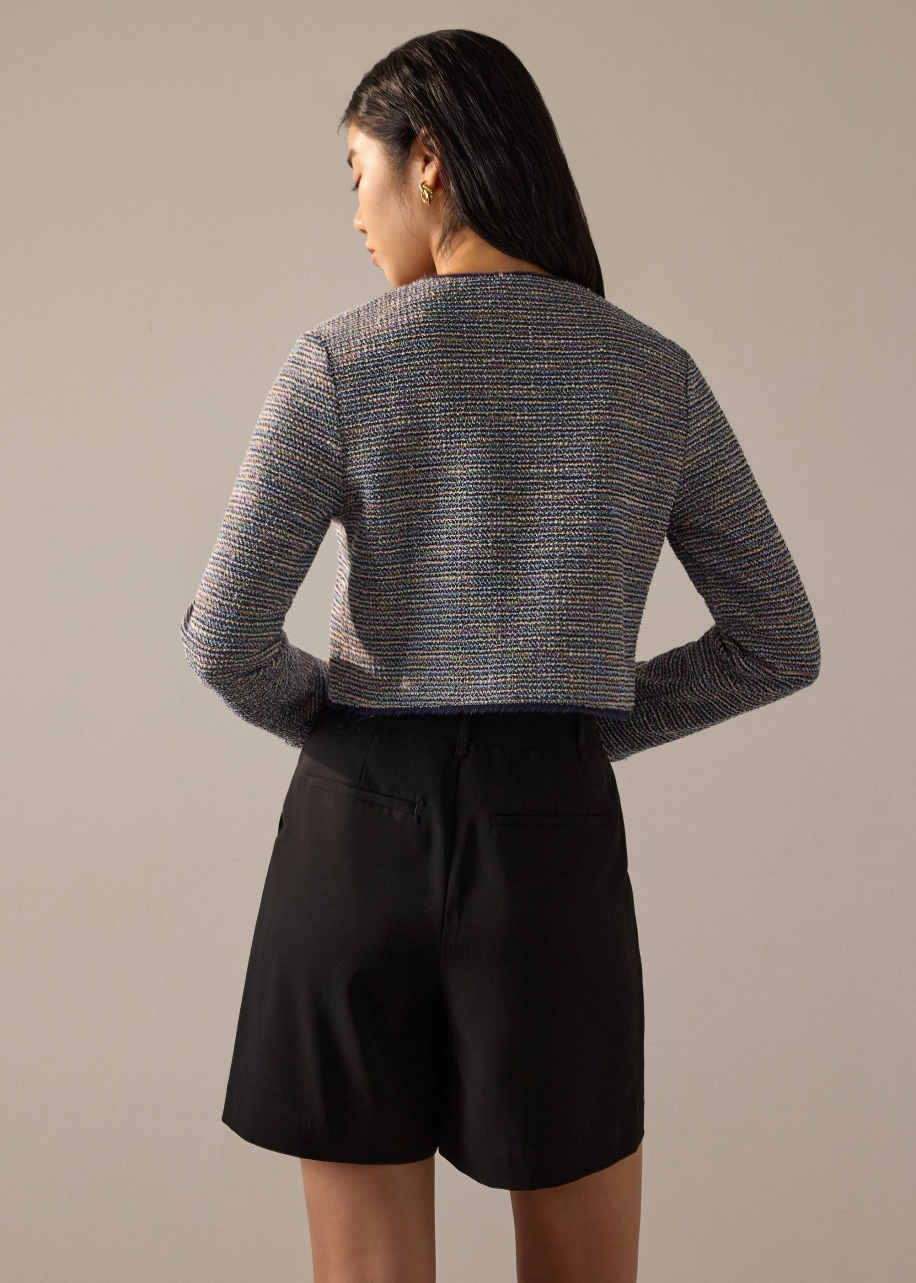 Sae RuchedReady® Stretch Tweed Boxy Jacket - Image 6