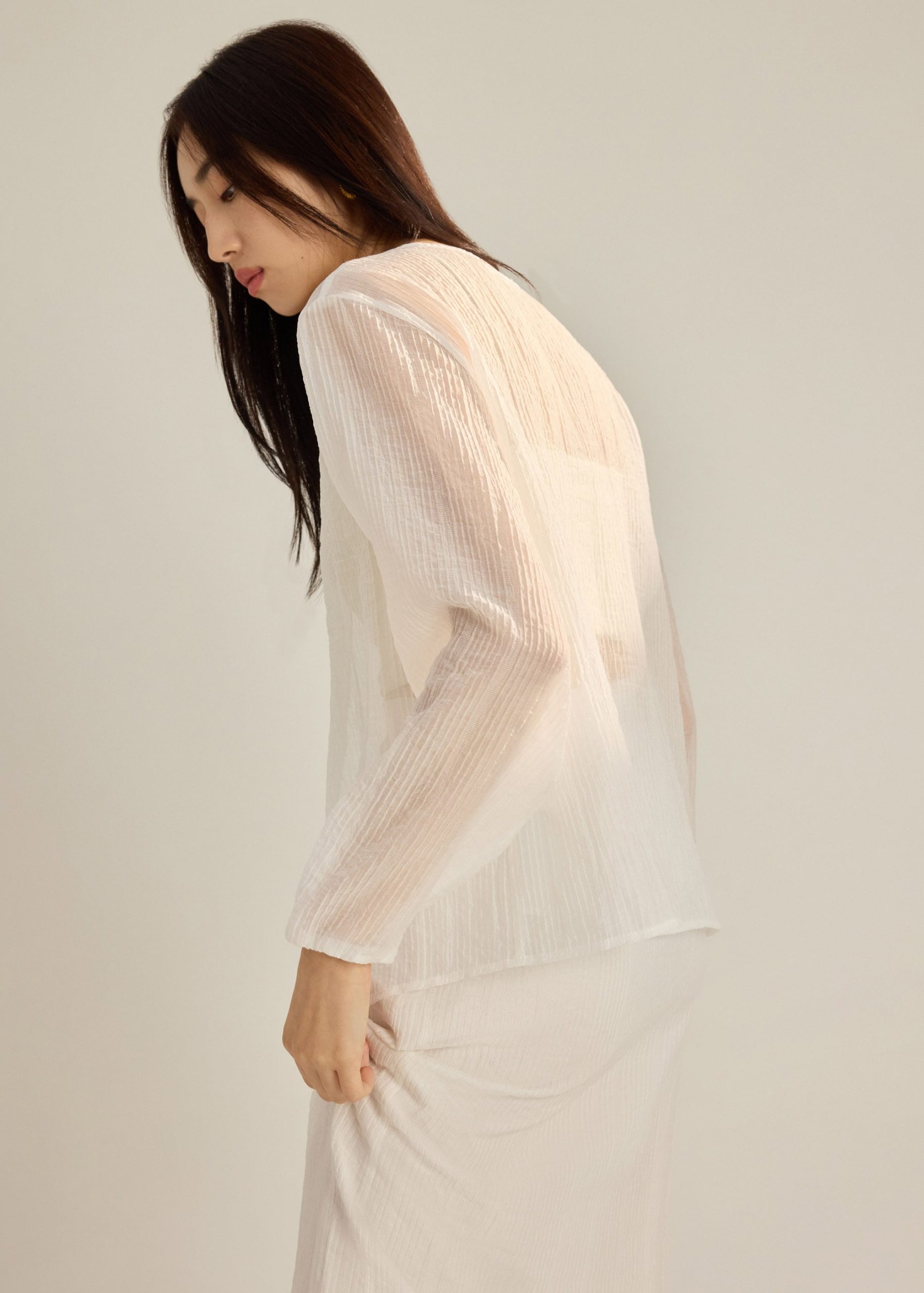 Viv RuchedReady® Sheer Textured Cardigan - Image 9