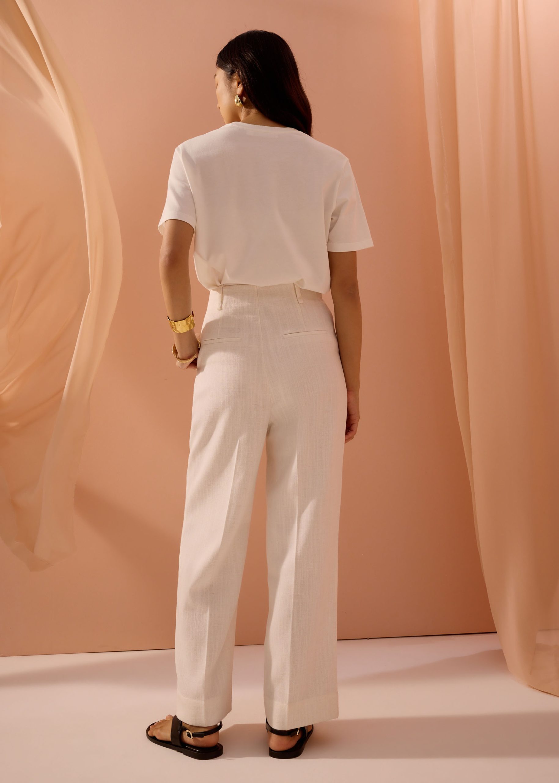 PETITE Leggy??Seva Textured Super High Waist Straight Leg Pants - Image 7