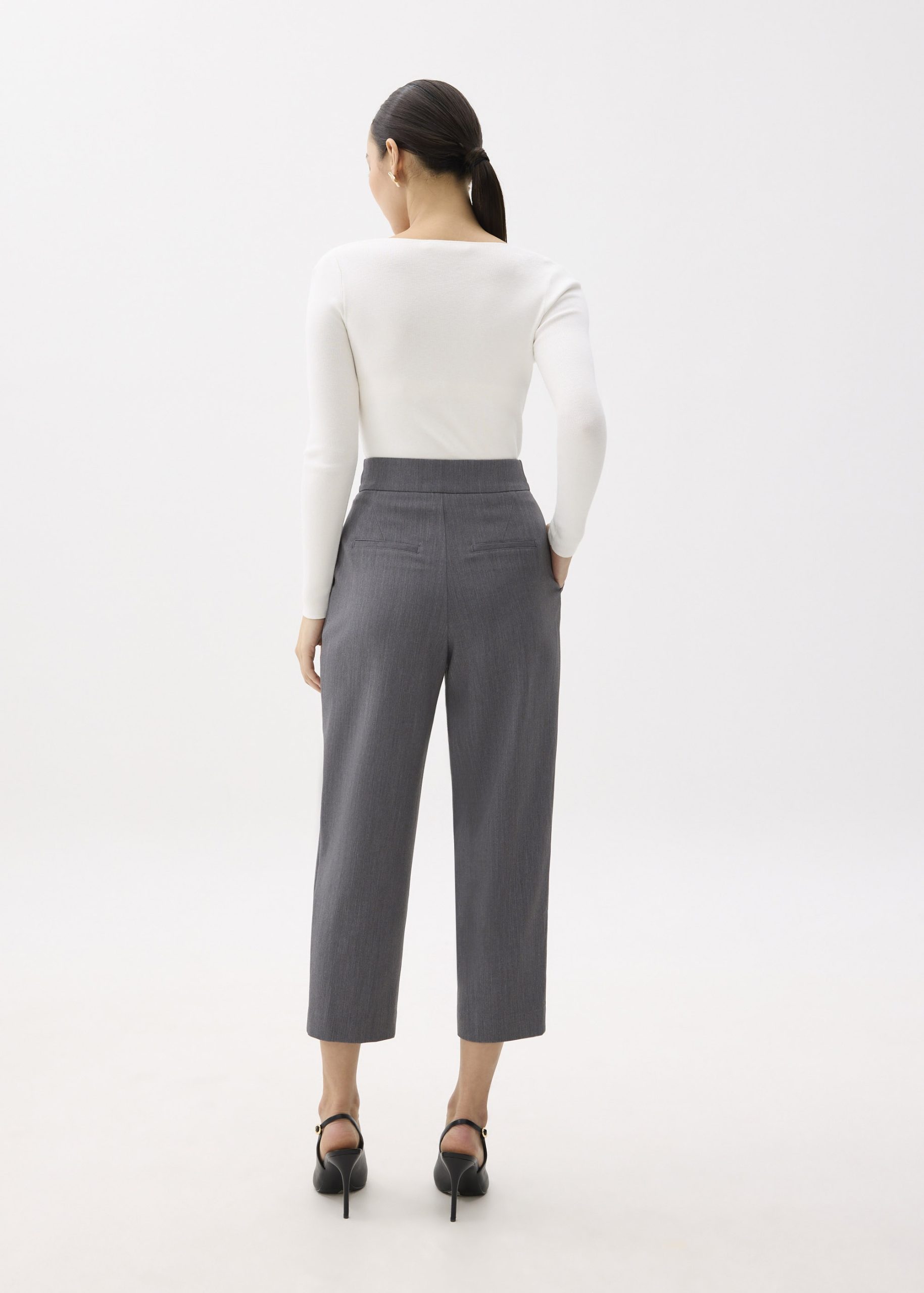 Mika Elastic Pleated Peg Leg Pants - Image 10