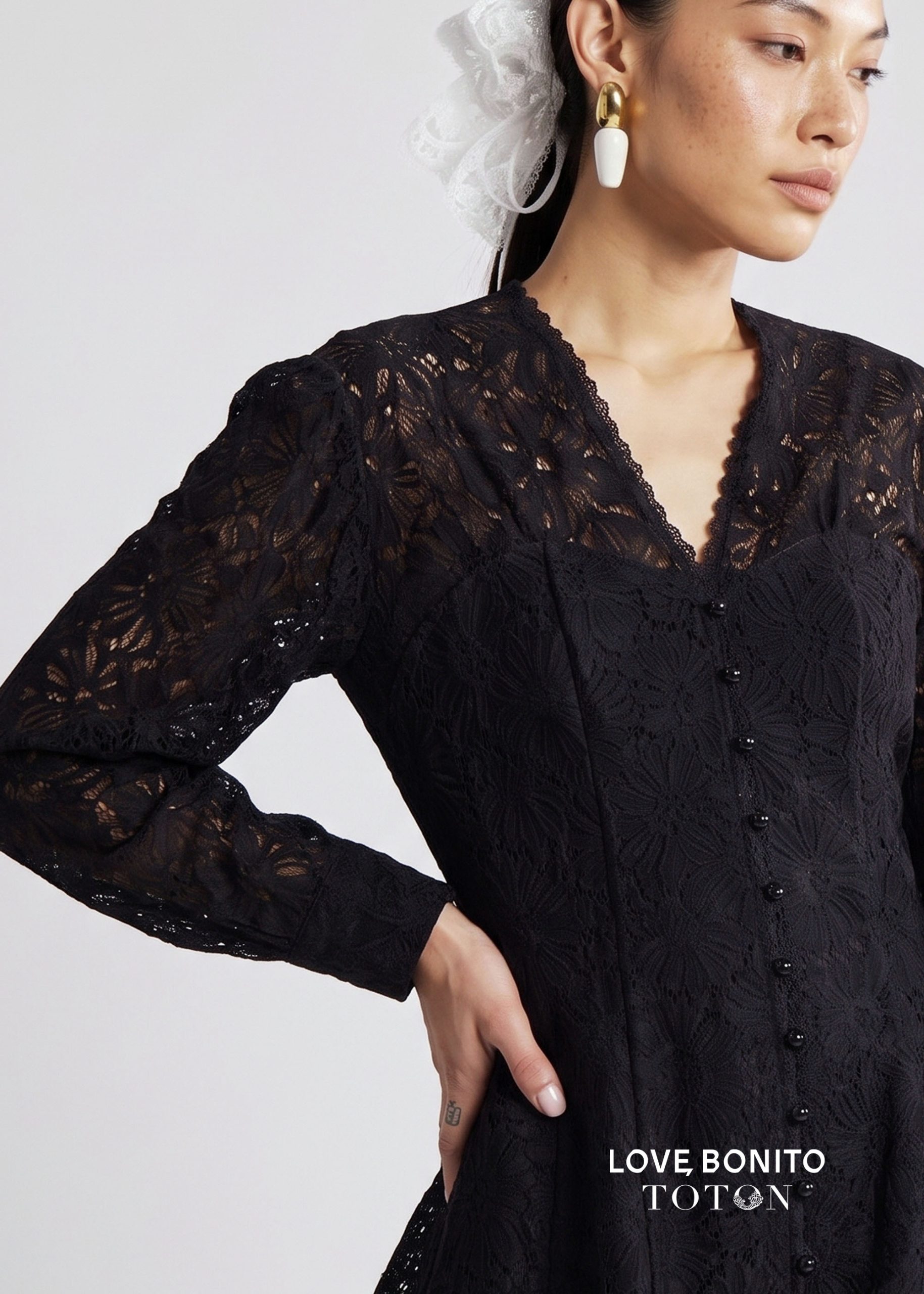 Love, Bonito x TOTON RuchedReady® Lace Kebaya Top - Image 4