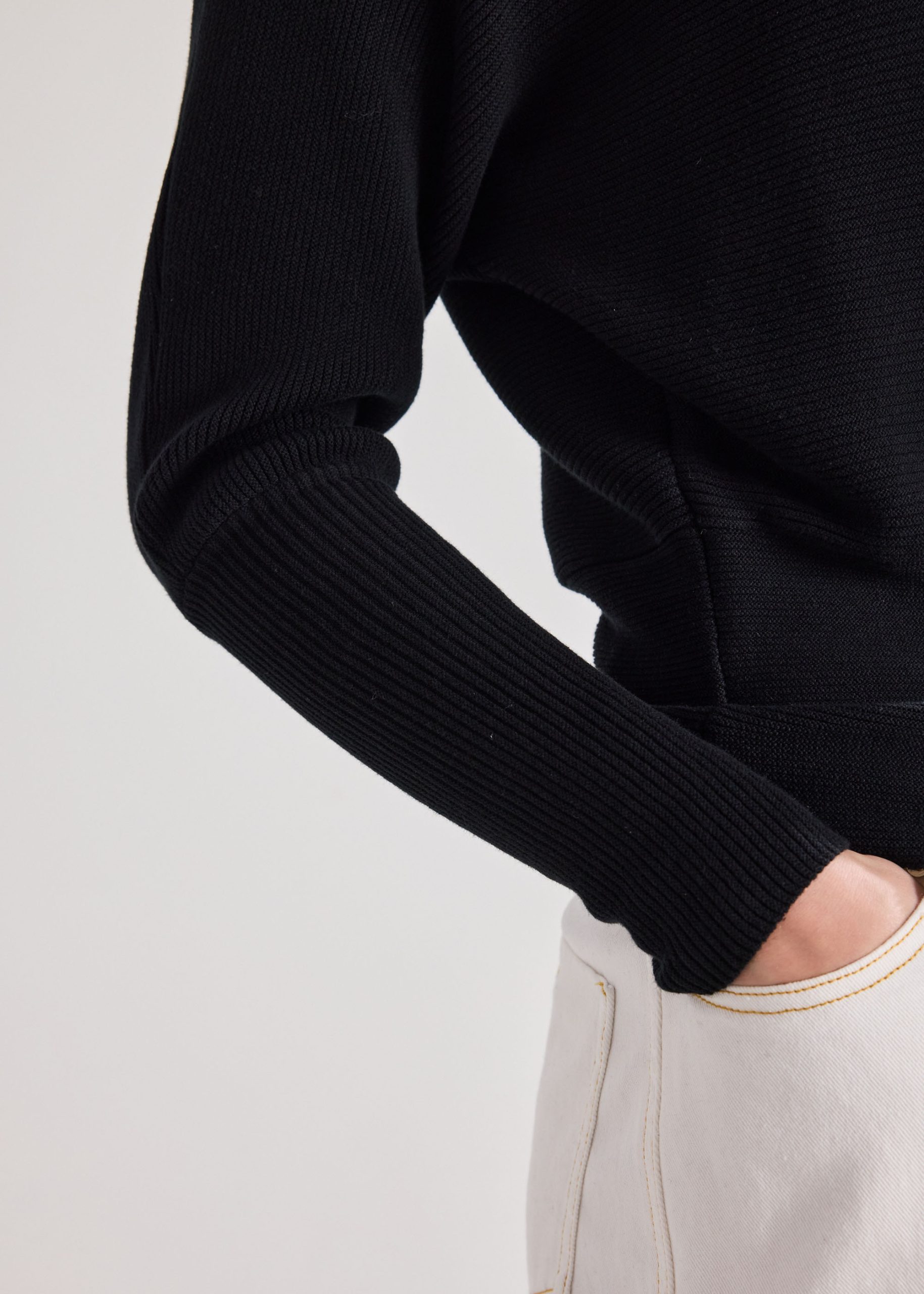 Knit Asymmetric Puff Sleeve Top - Image 29