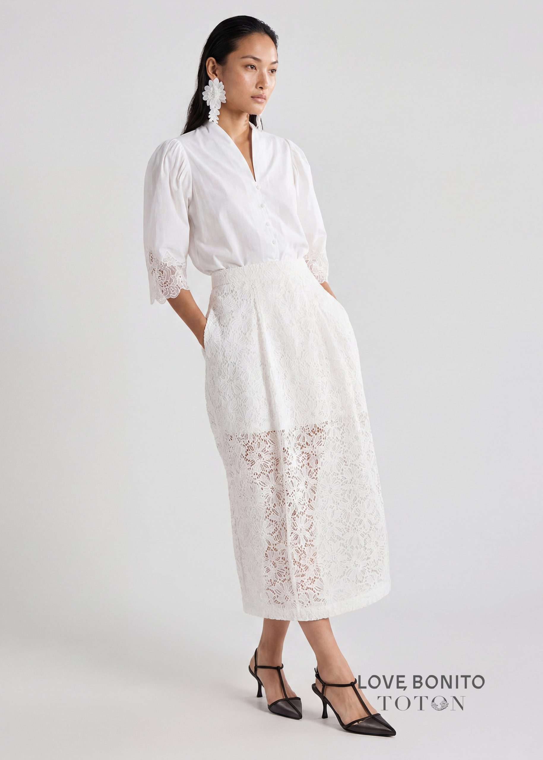 Love, Bonito x TOTON Lace Cocoon Skirt