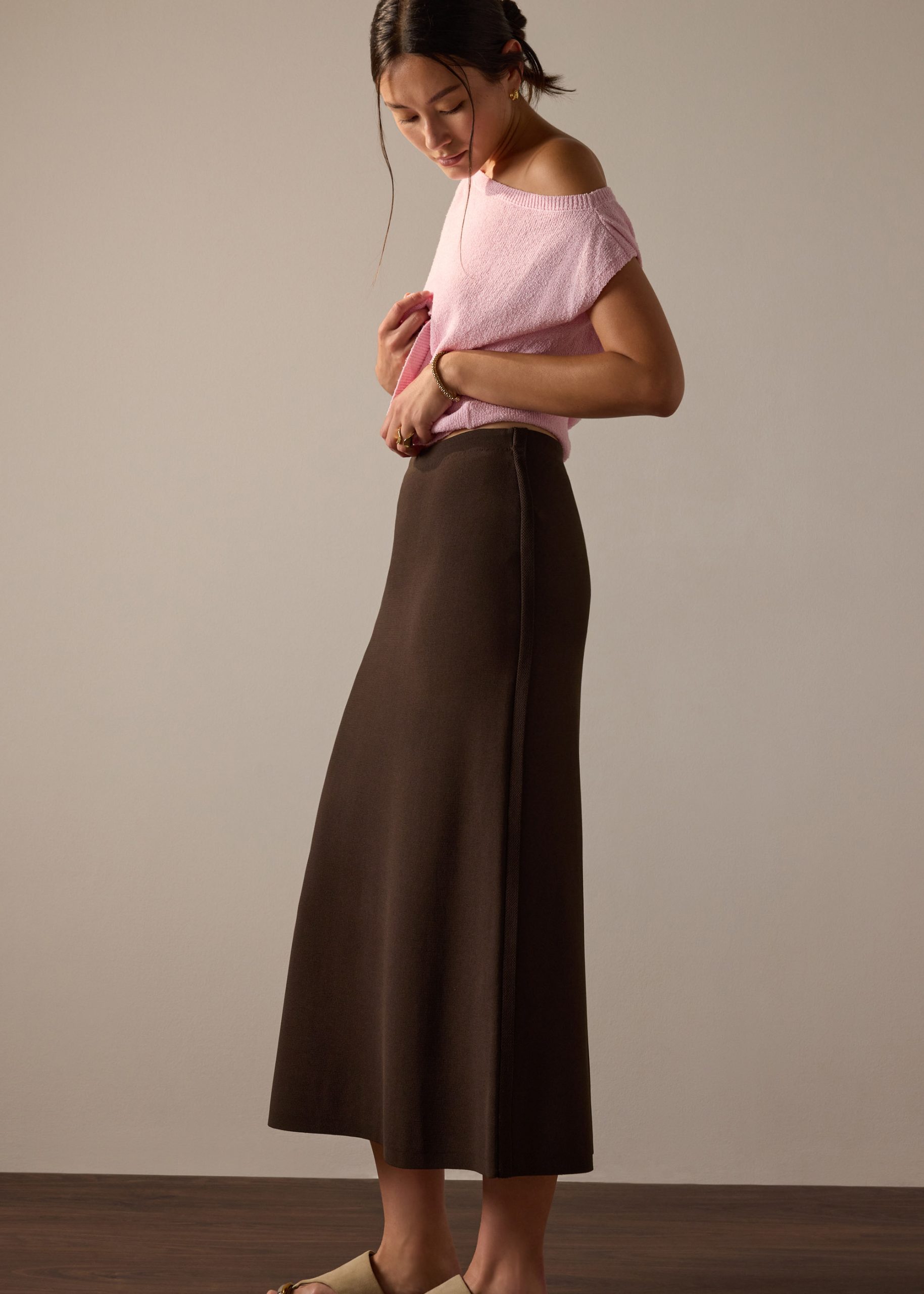 Ayami Knit A-line Midaxi Skirt - Image 11
