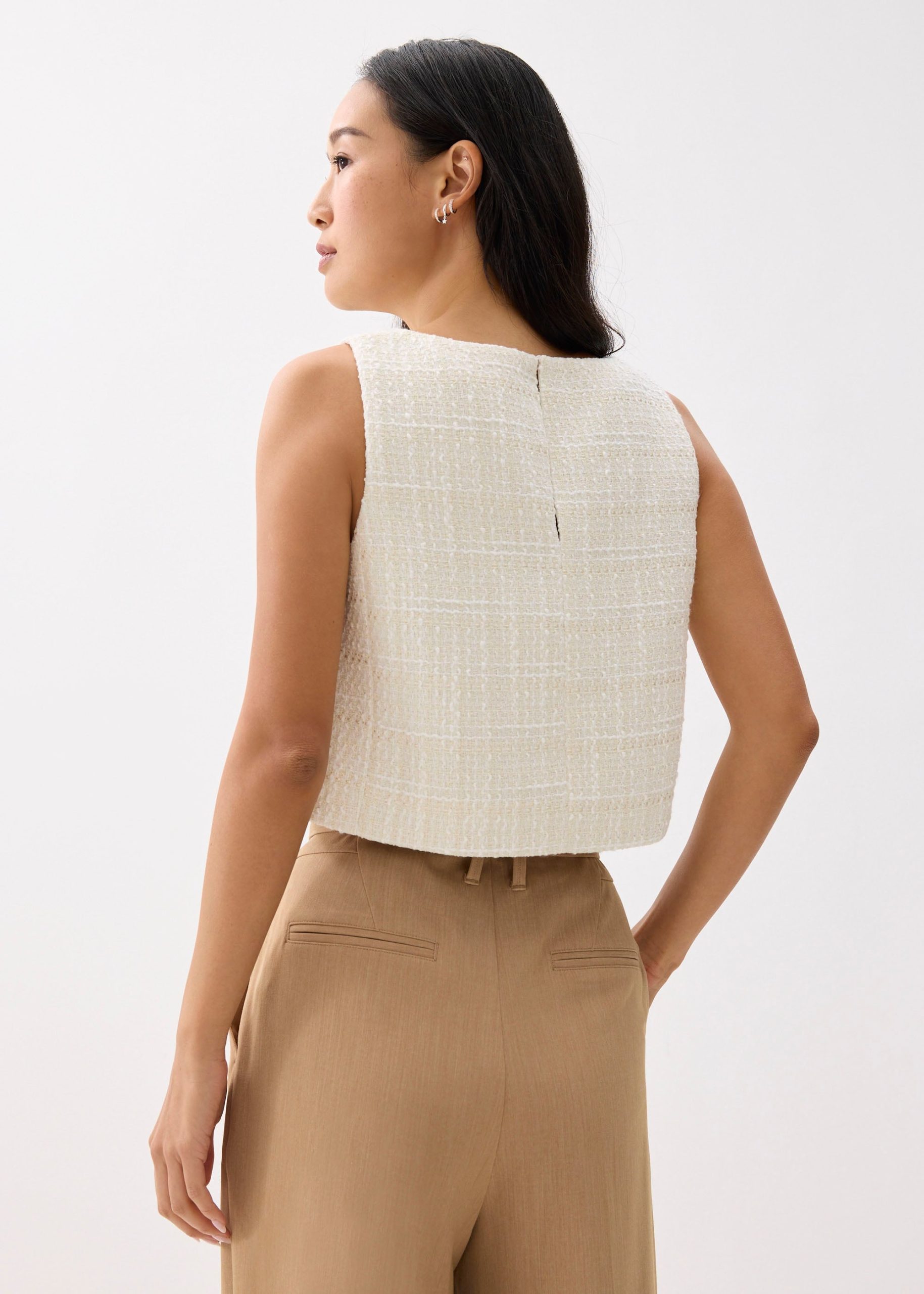 Kaori Tweed Crop Shell Top - Image 6