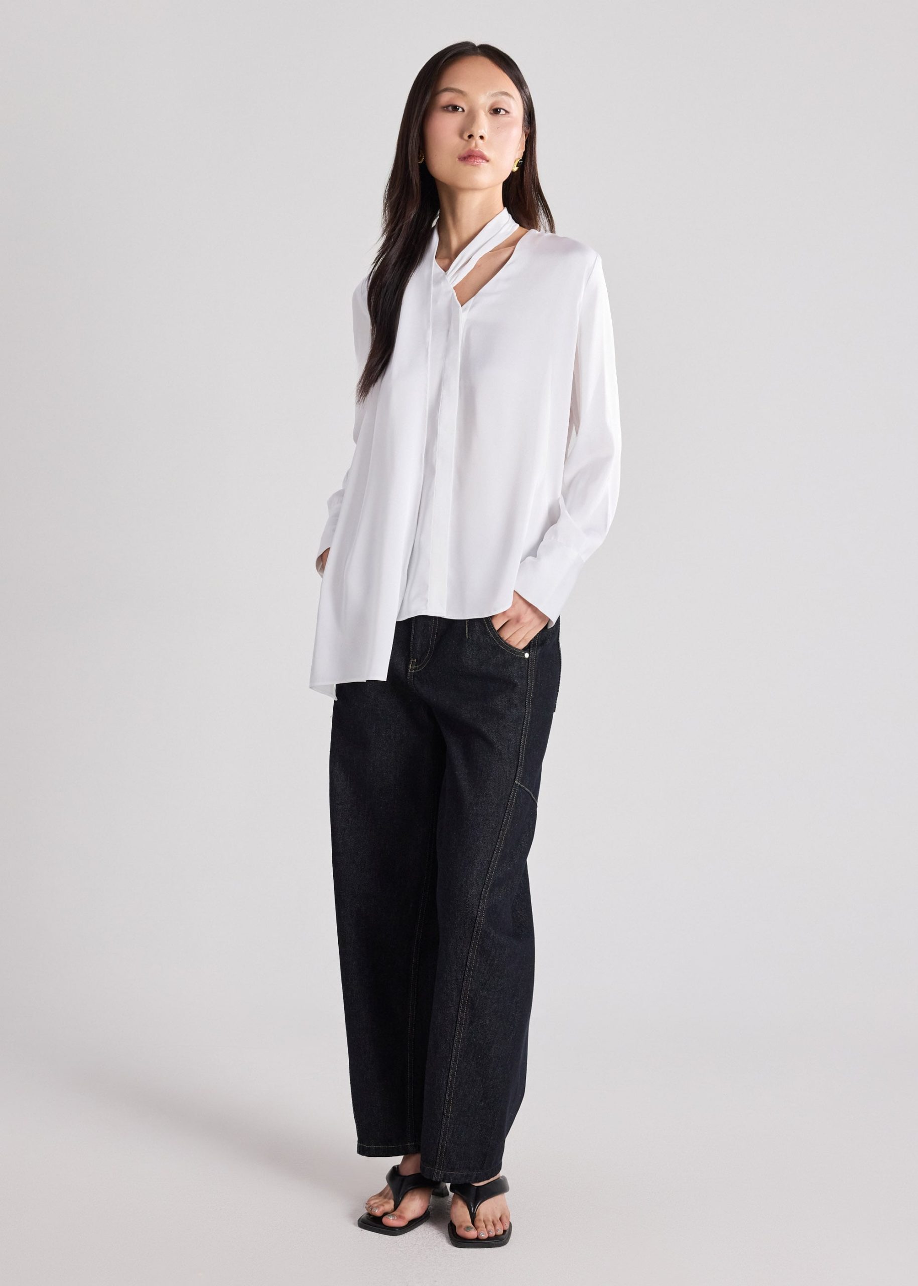 RuchedReady® Multi-way Satin Shirt - Image 2
