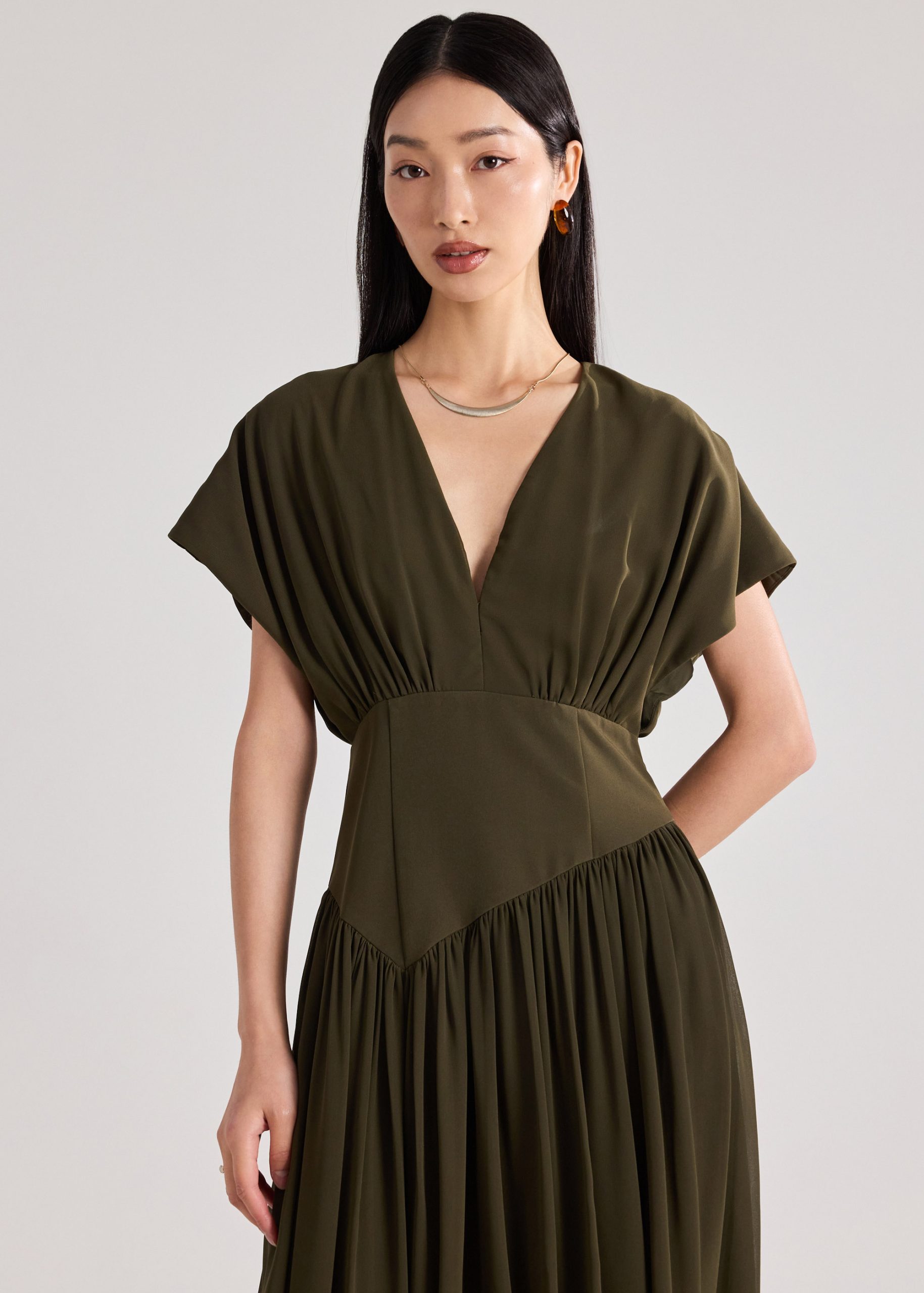 Chiffon Pleated Dress - Image 3