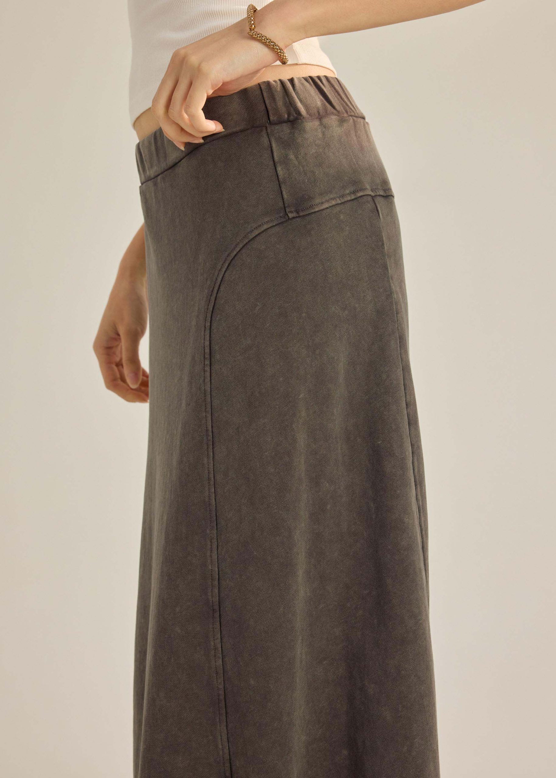 Faded Jersey Maxi Skirt - Image 3