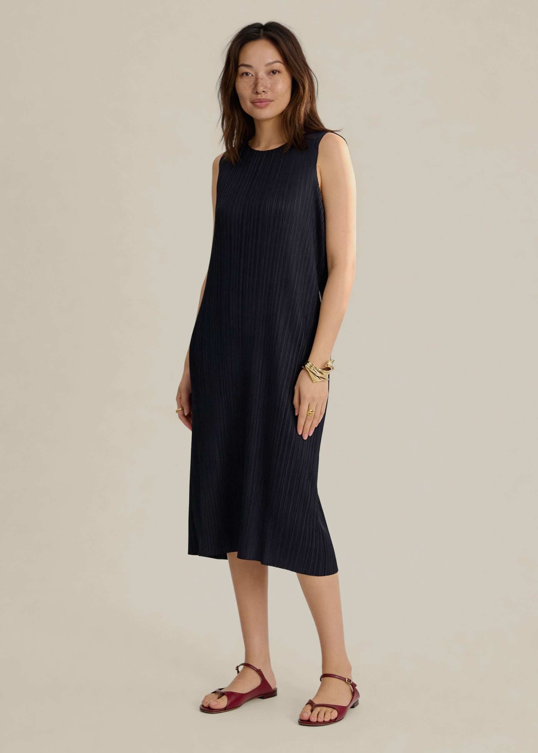 Rumi Plissé Column Dress - Image 2