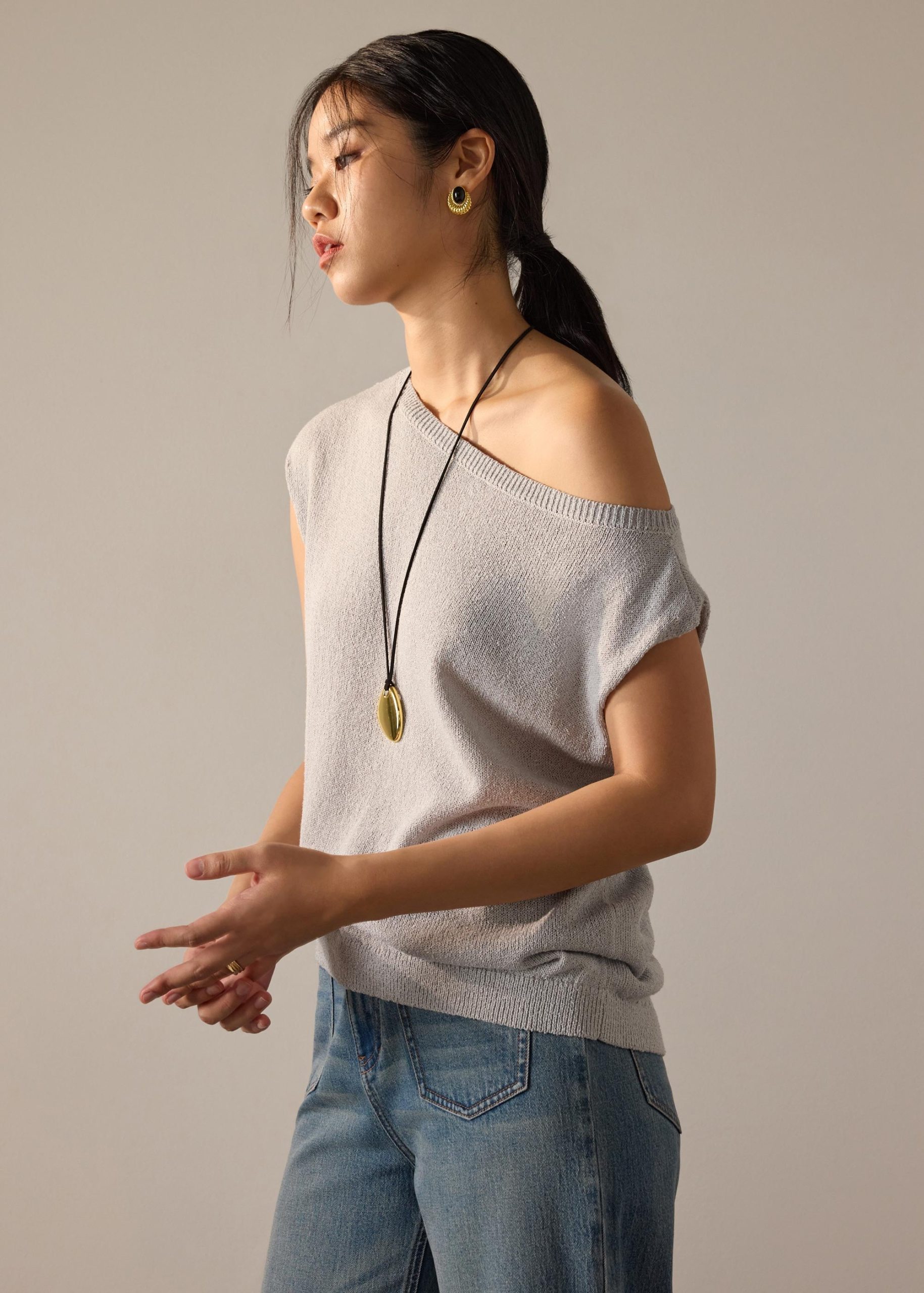 Knit Relaxed Long Top - Image 3