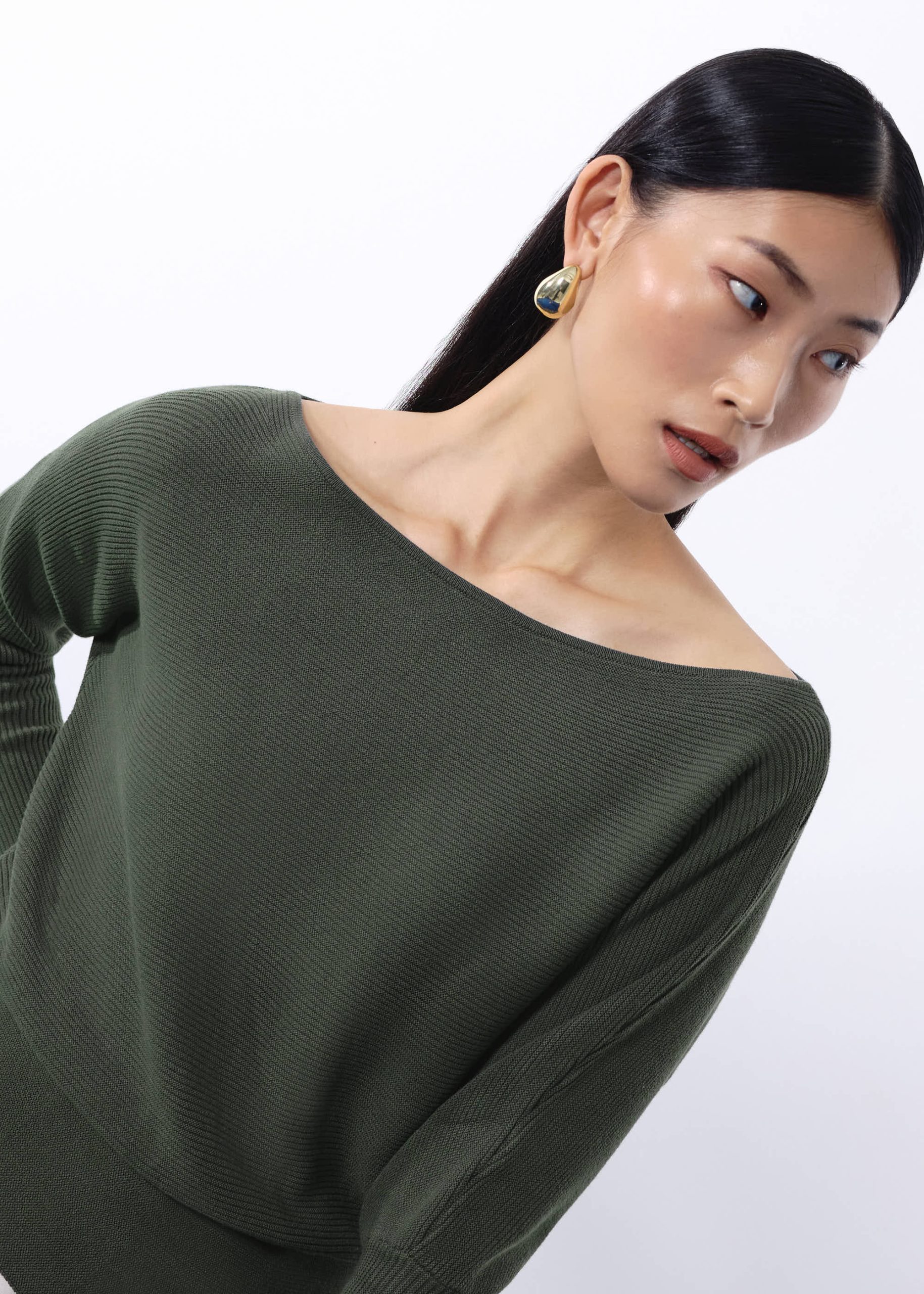 Knit Asymmetric Puff Sleeve Top - Image 22