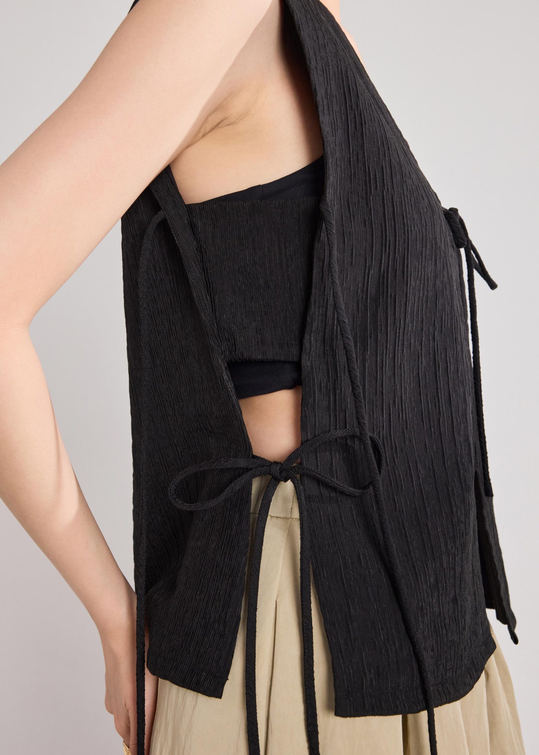 Multi-way Textured Long Vest - Image 6