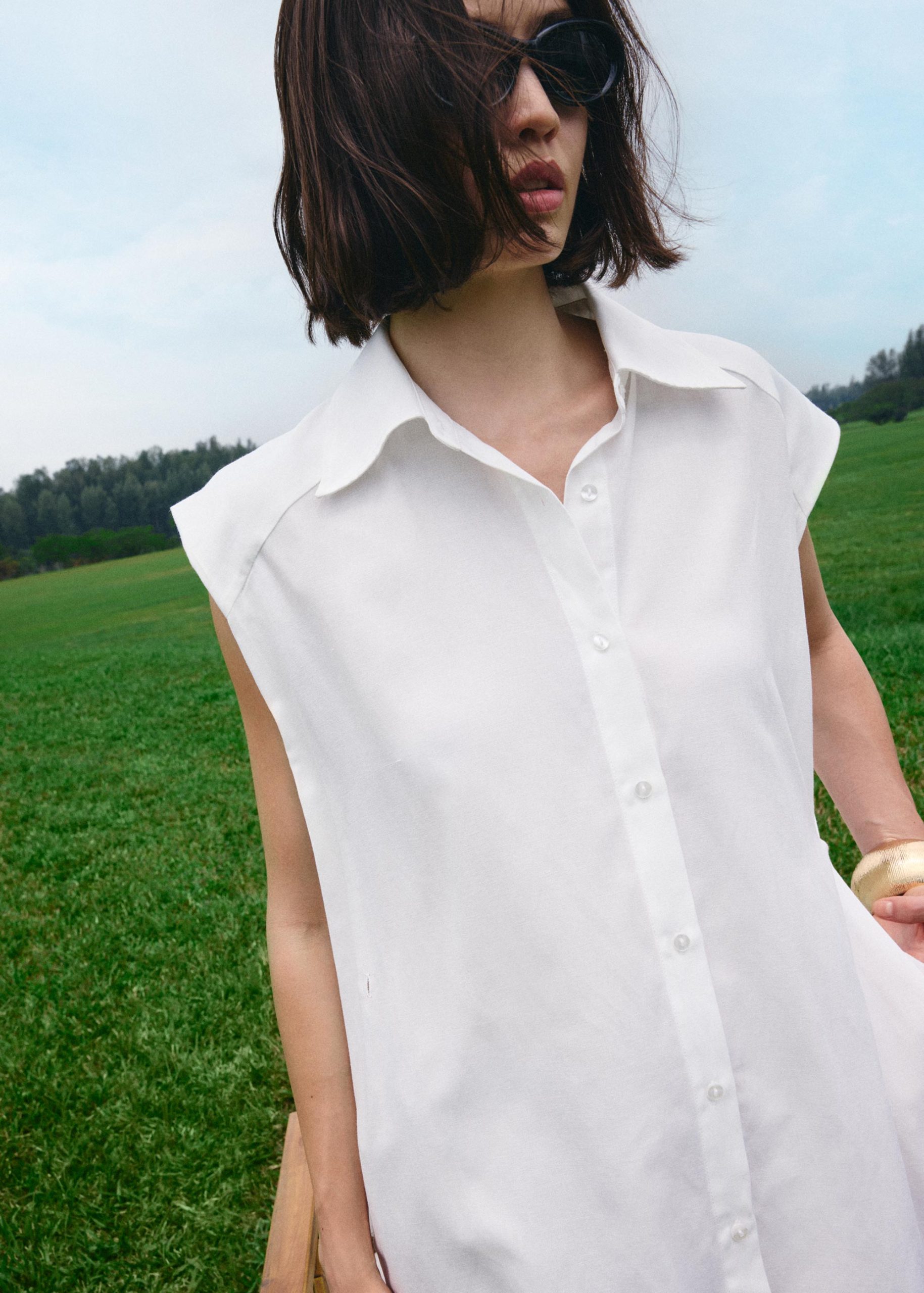 Button Down Mini Dress - Image 2