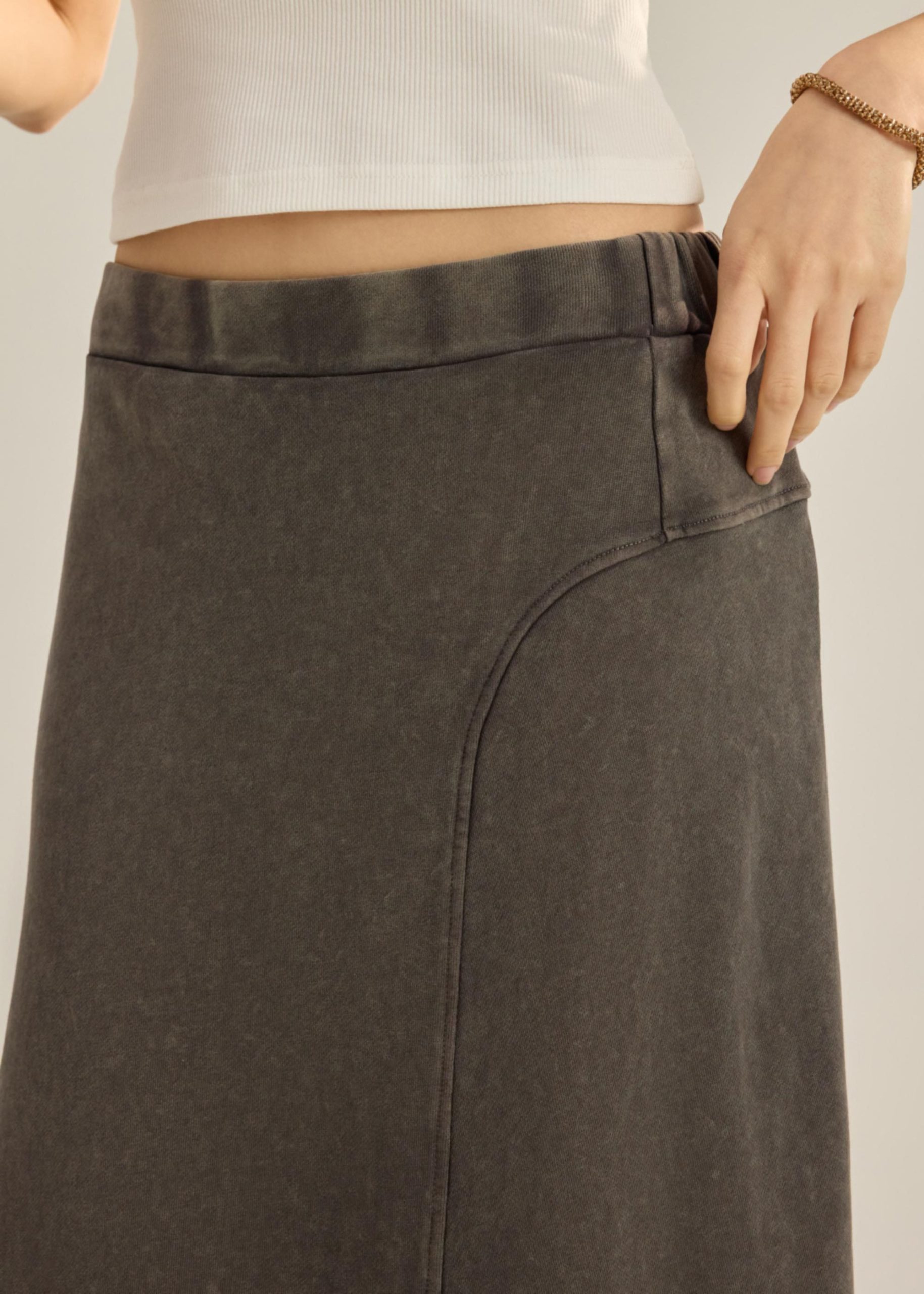 Faded Jersey Maxi Skirt - Image 6