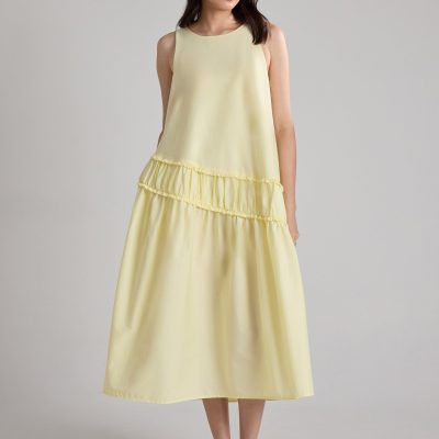 Tiered Ruffle Trapeze Dress