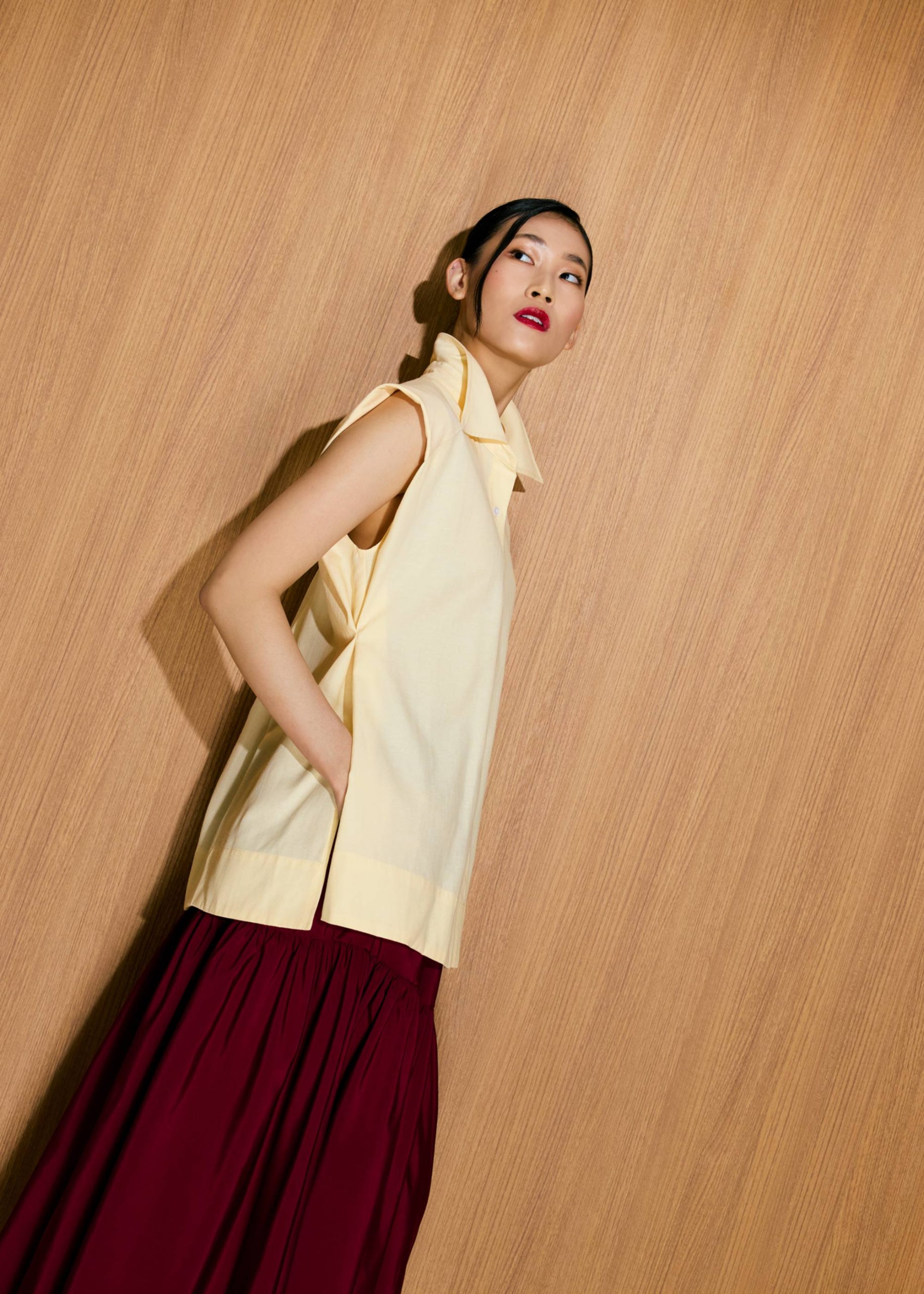 Relaxed Cotton Long Button Down Shirt - Image 16