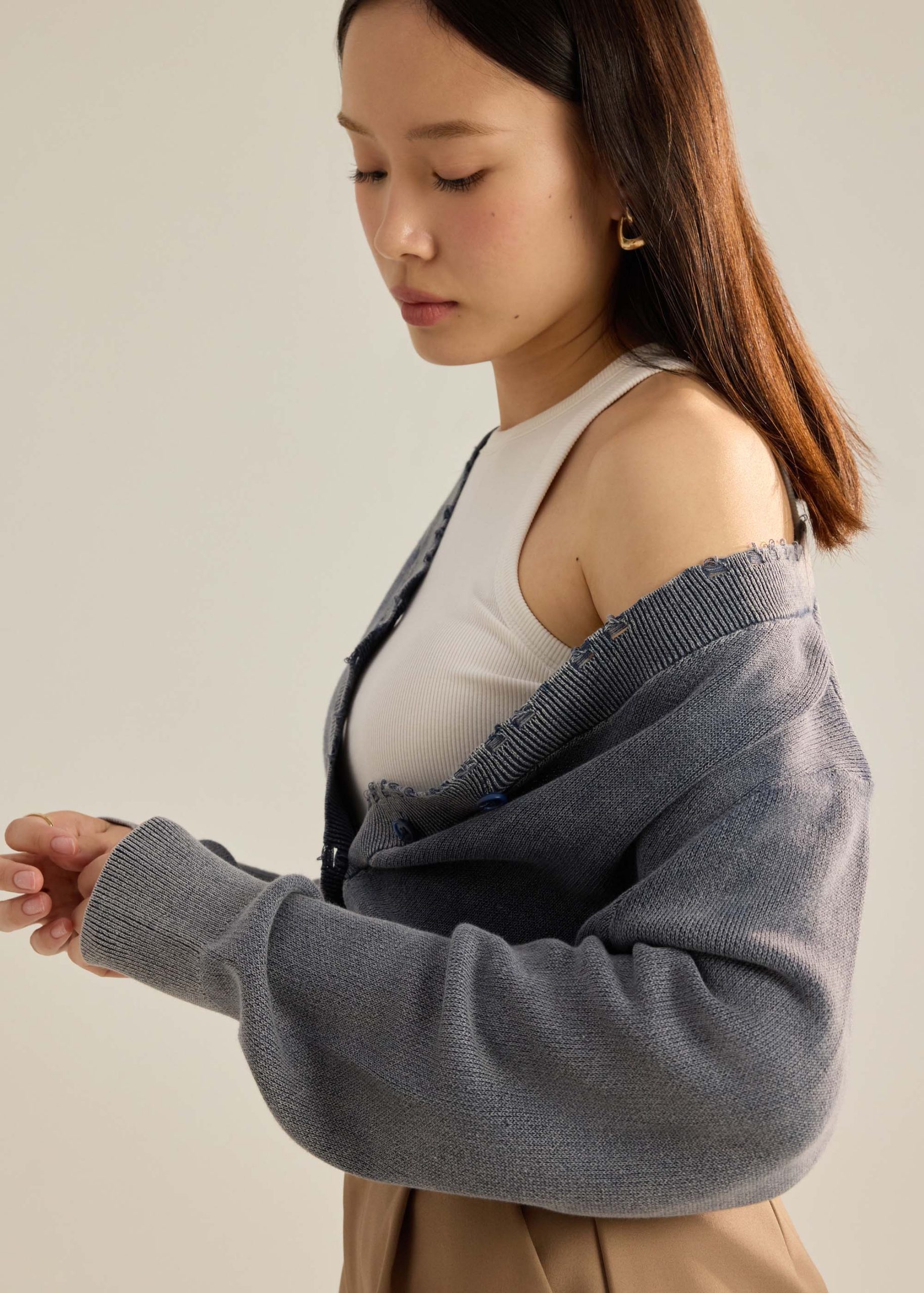 Distressed Knit Cardigan - Image 6