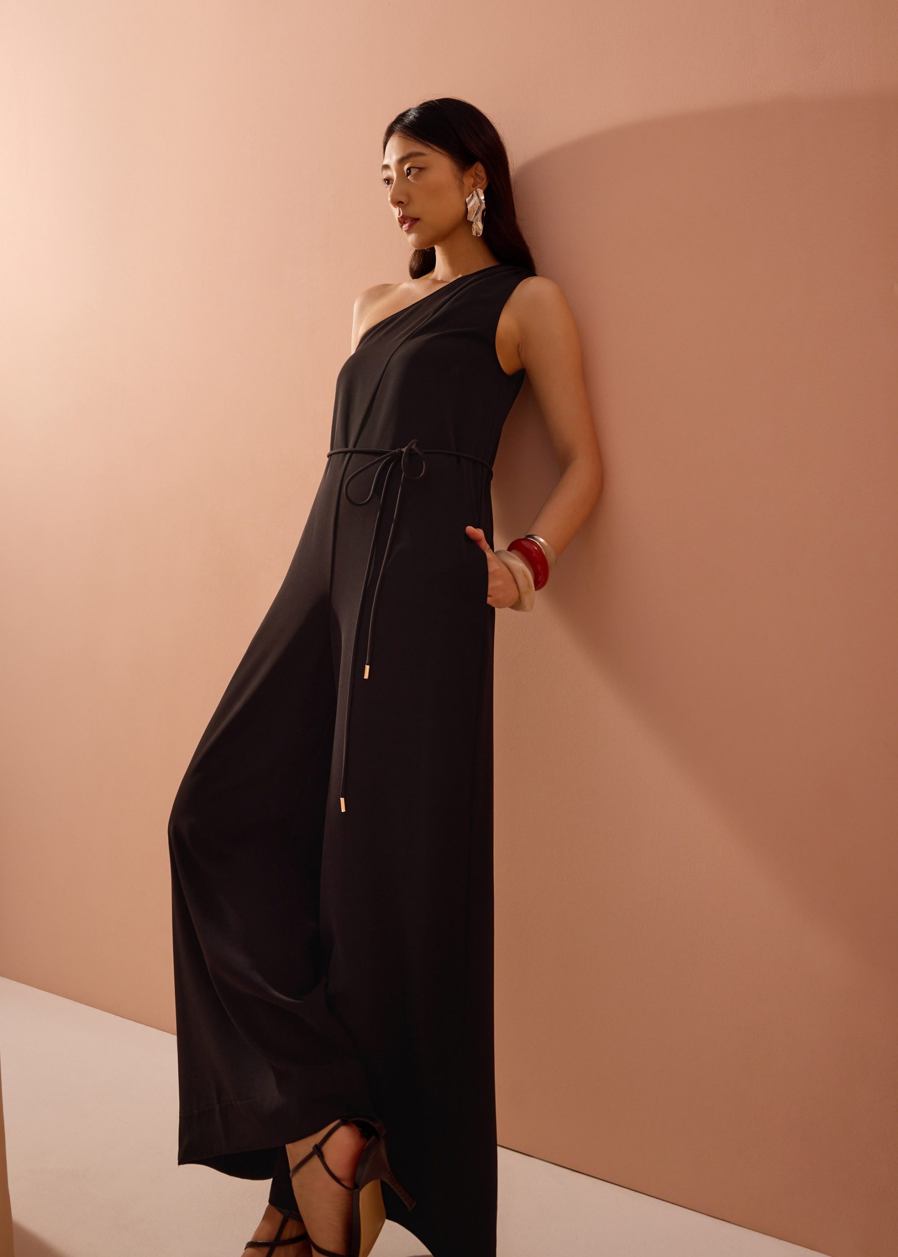 Leggy??Kanda Asymmetric Flare Jumpsuit - Image 5