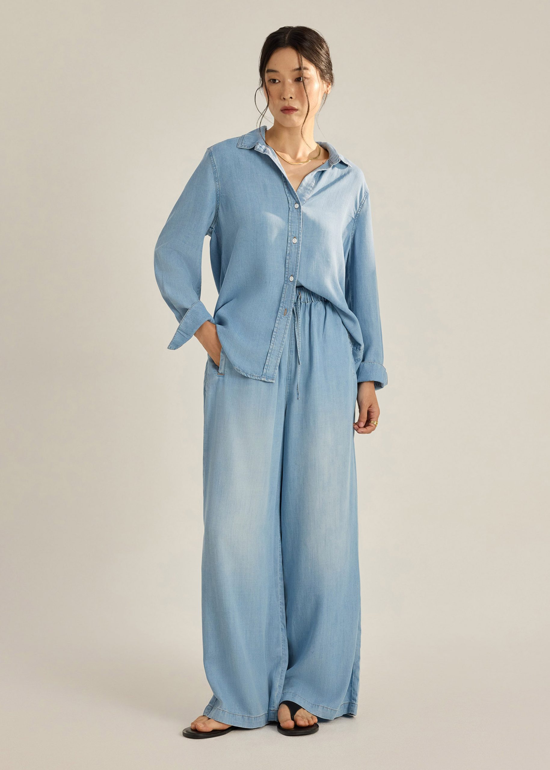 Ayu Lyocell Chambray Relaxed Shirt - Image 4