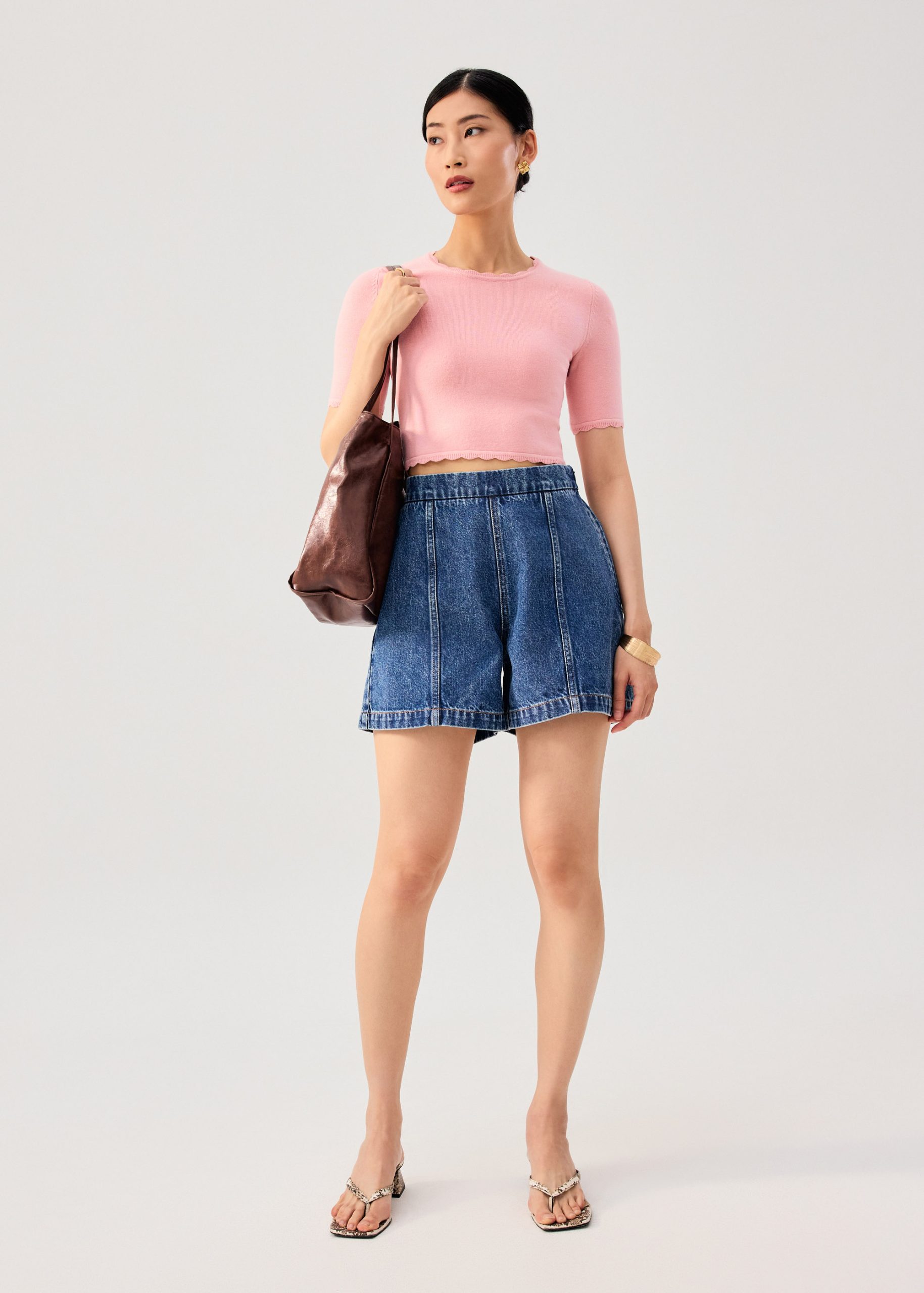 Raisa Knit Scallop Edge Crop Top - Image 19