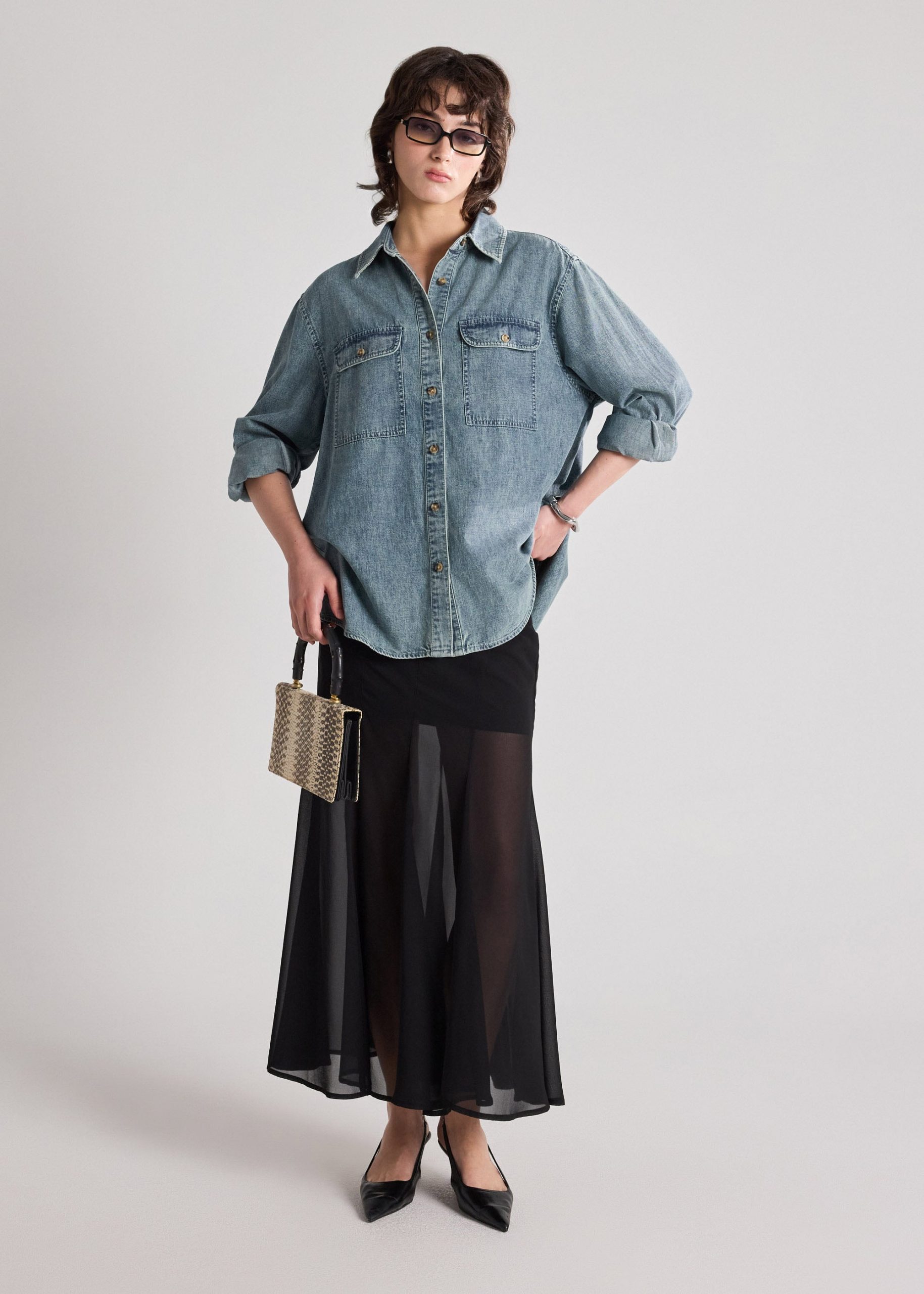 Oversized Denim Shirt - Image 14