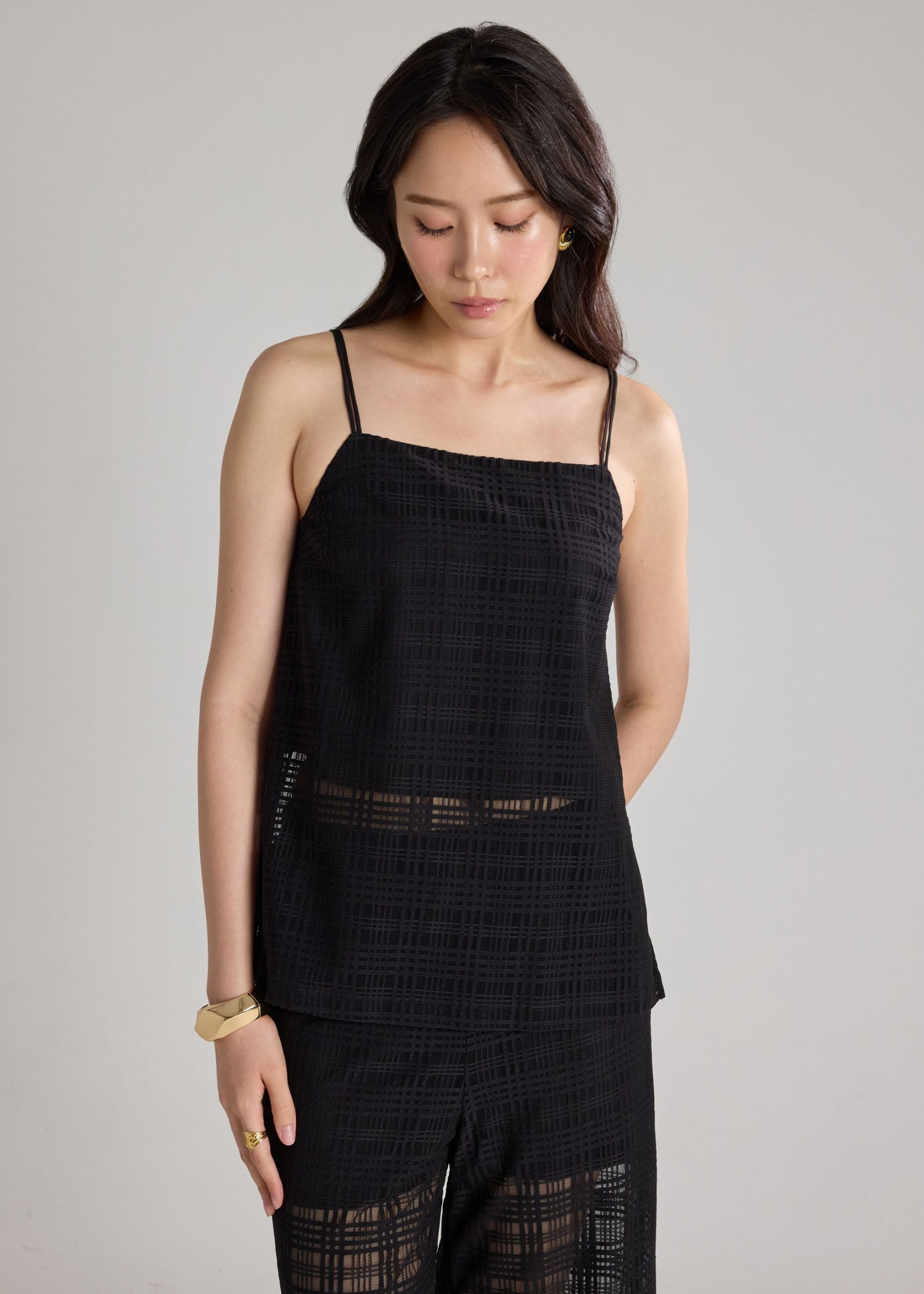 Sheer Check Camisole