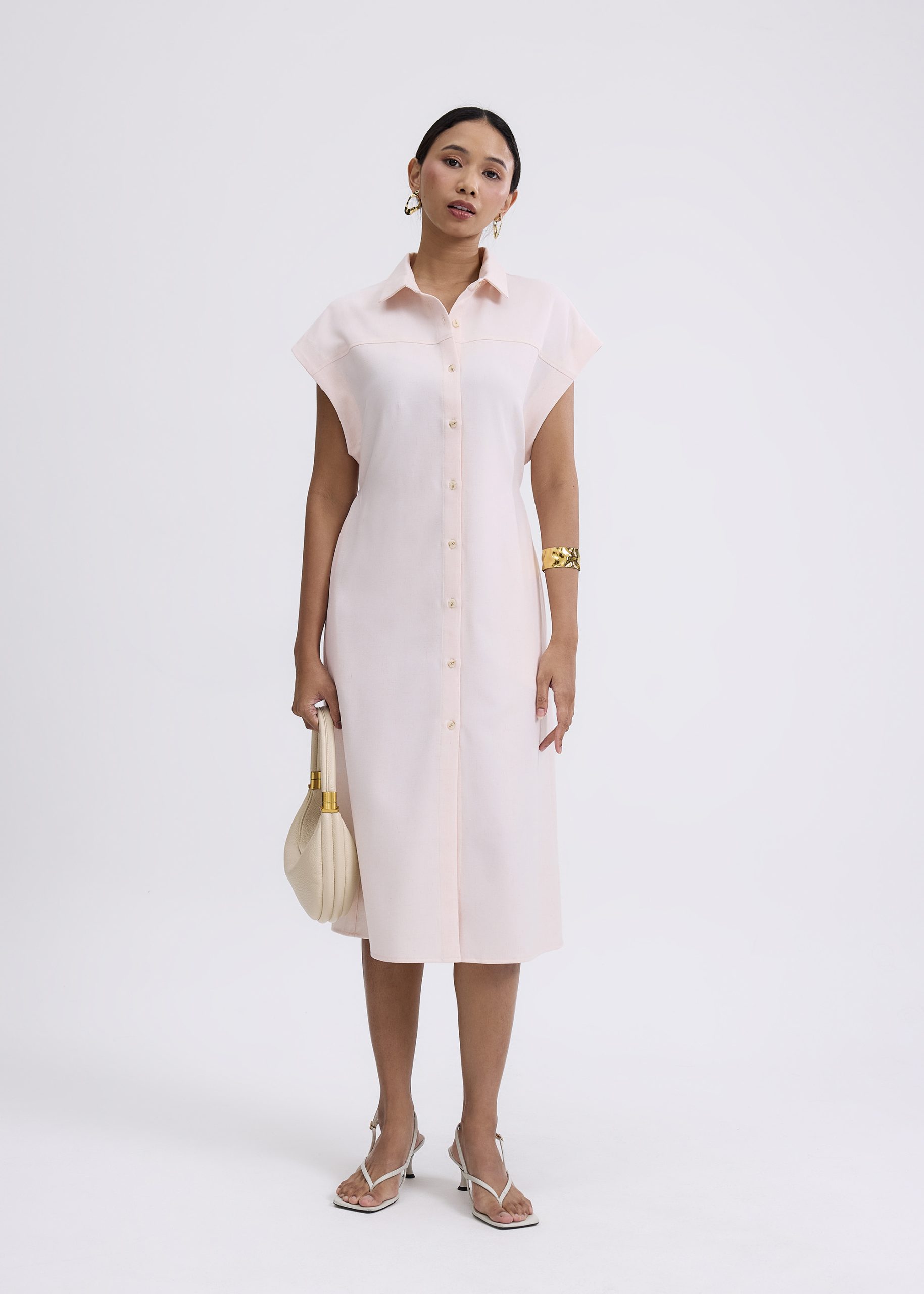 Lian Button Down Column Midaxi Dress - Image 5