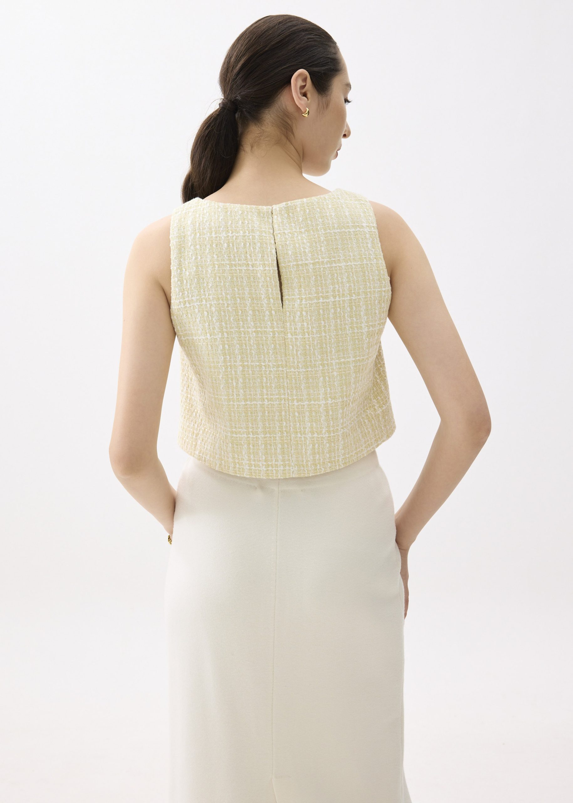 Kaori Tweed Crop Shell Top - Image 15