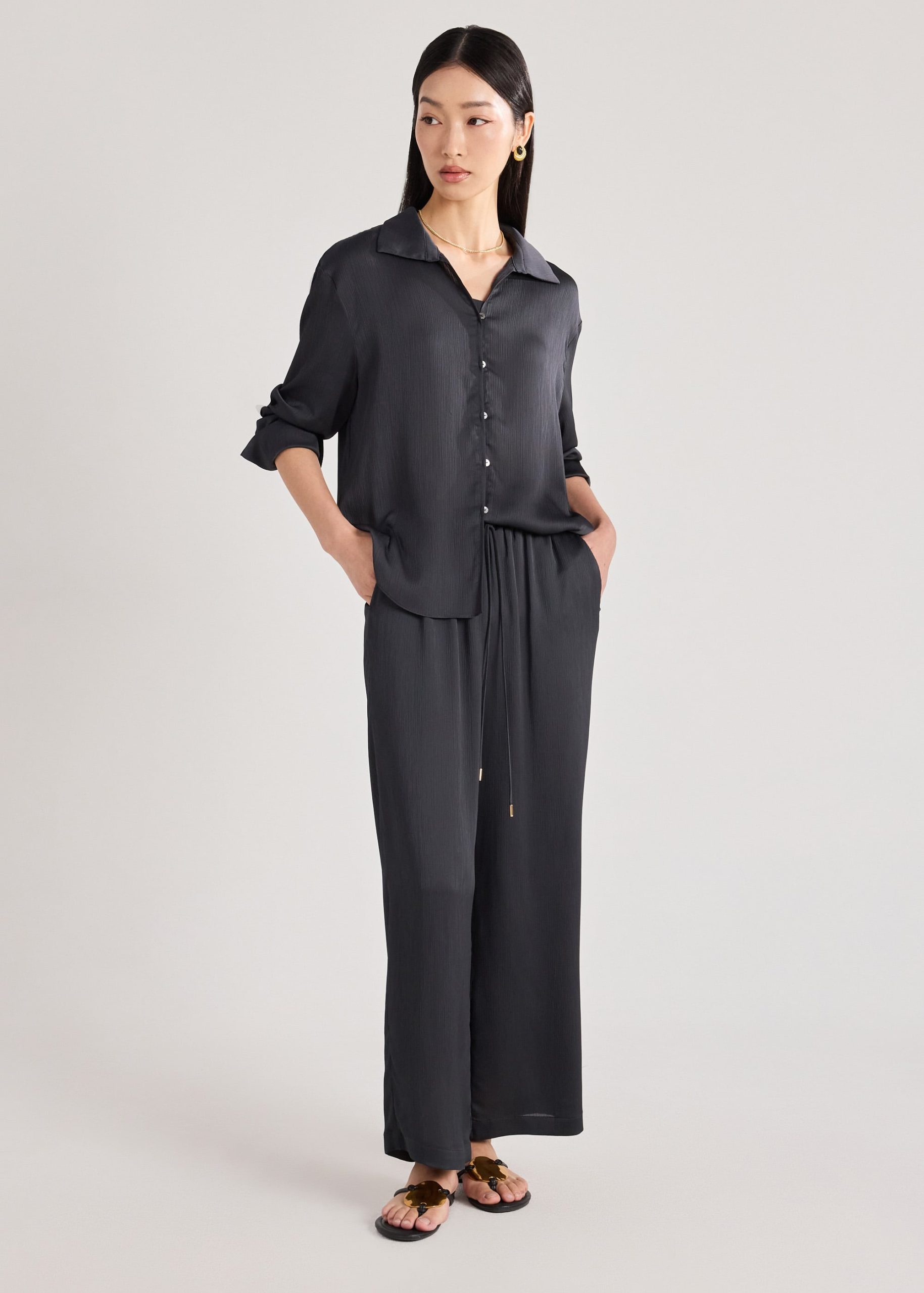 RuchedReady® Crinkle Satin Shirt - Image 14