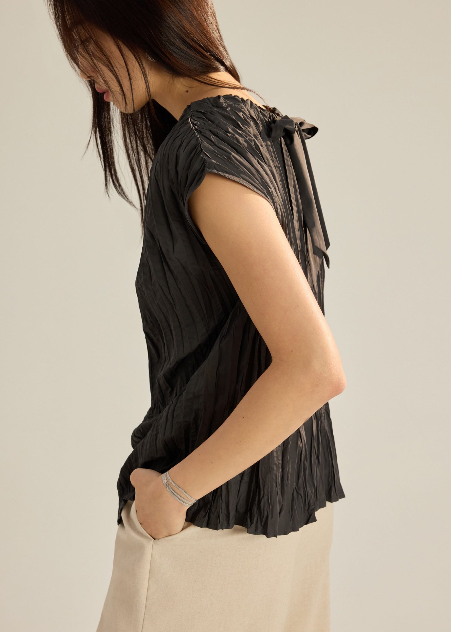 Sena Multi-way Crinkled Pleats Top - Image 4