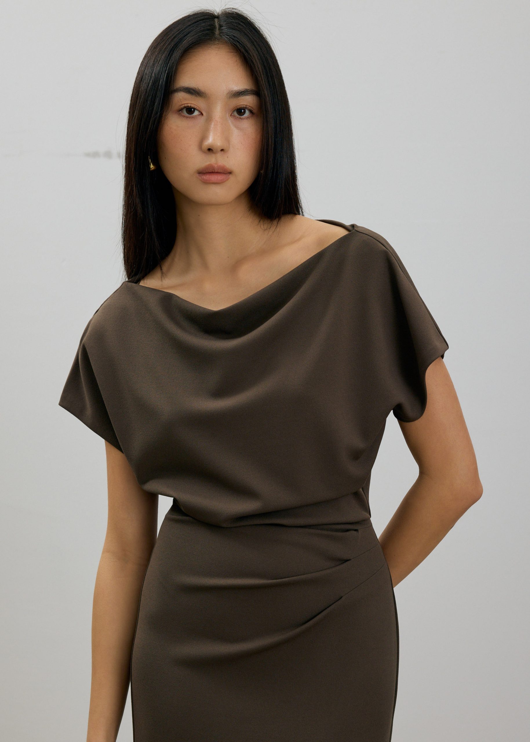 Amala Multi-way Drape Midi Dress - Image 13