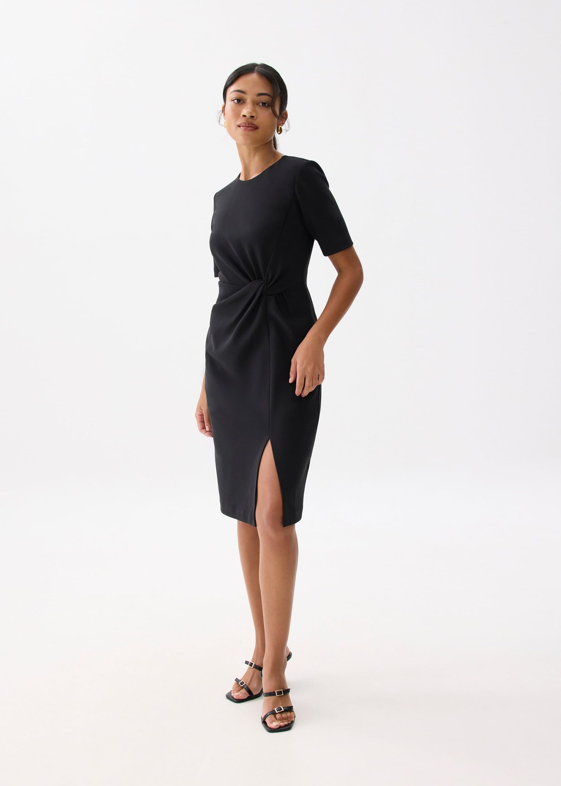 Front Twist Column Midi Dress - Image 3