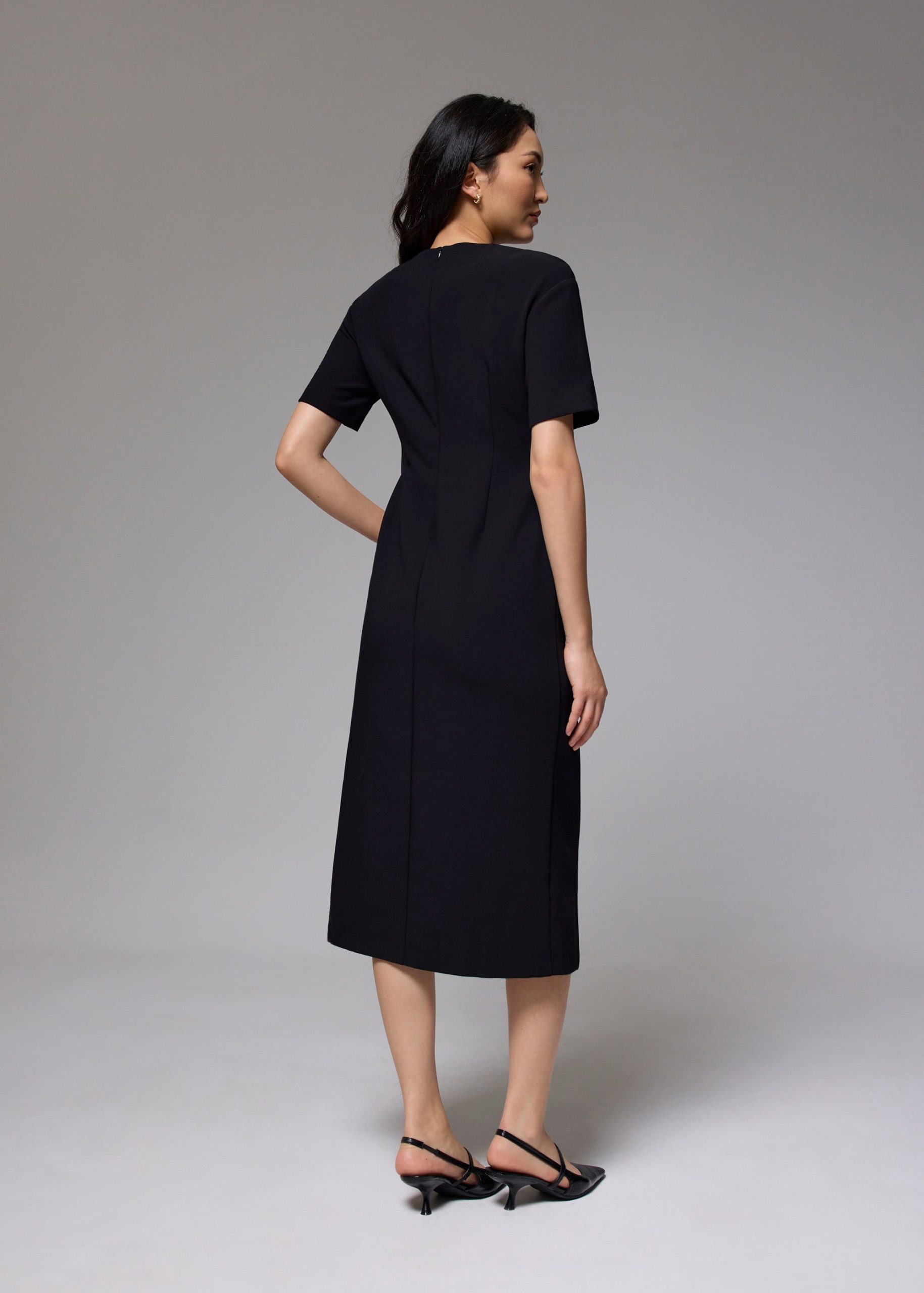 Round Neck Column Midaxi Dress - Image 6