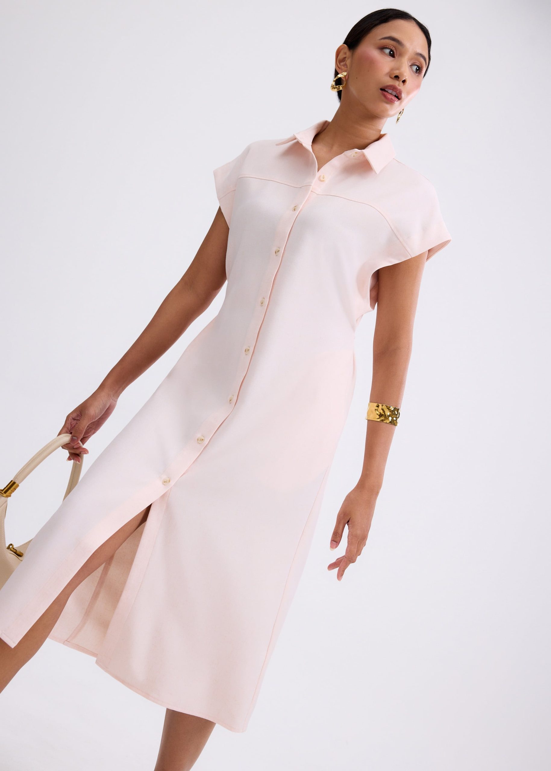 Lian Button Down Column Midaxi Dress - Image 3