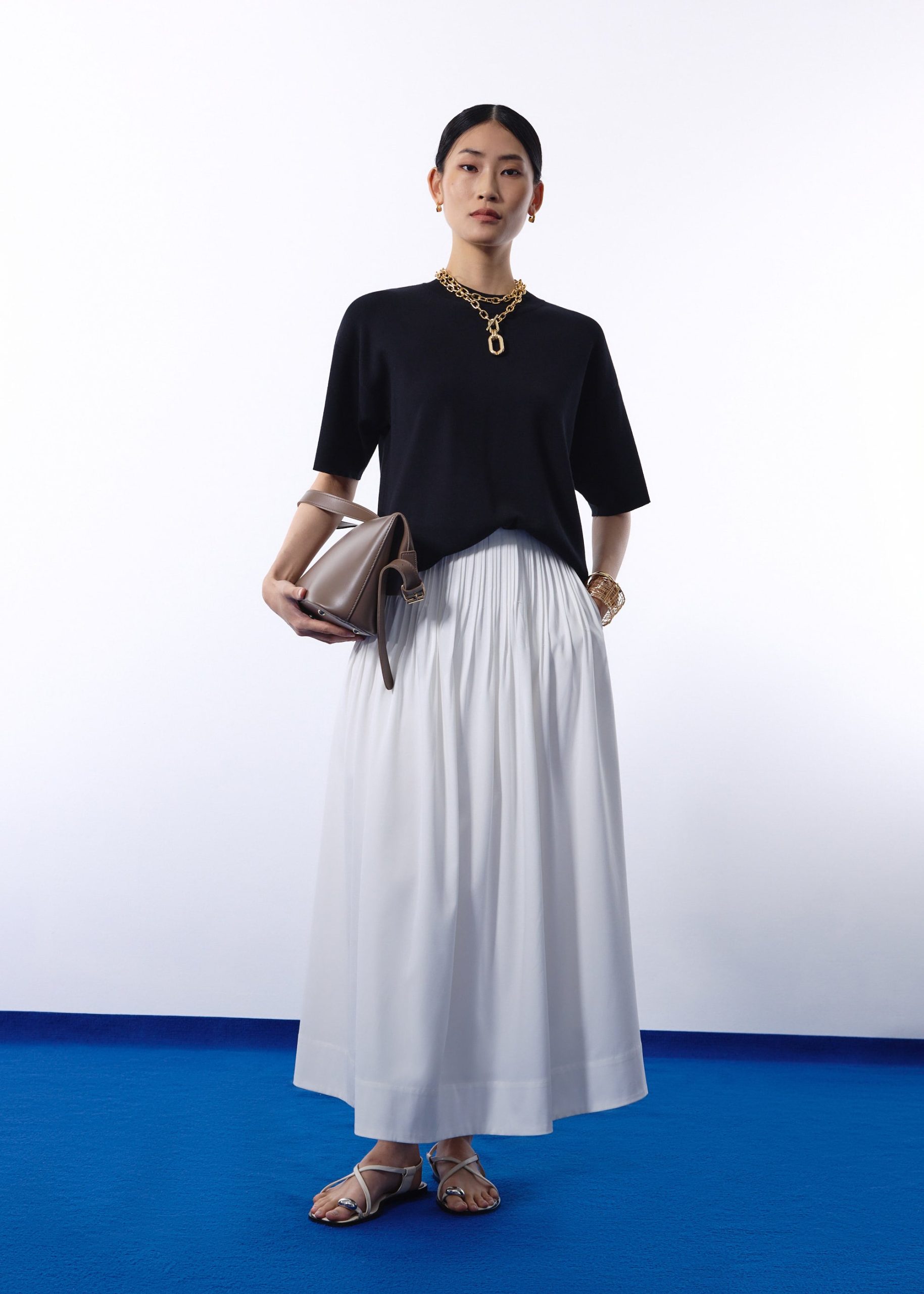 Mia Relaxed Knit Mock Neck Tee - Image 4