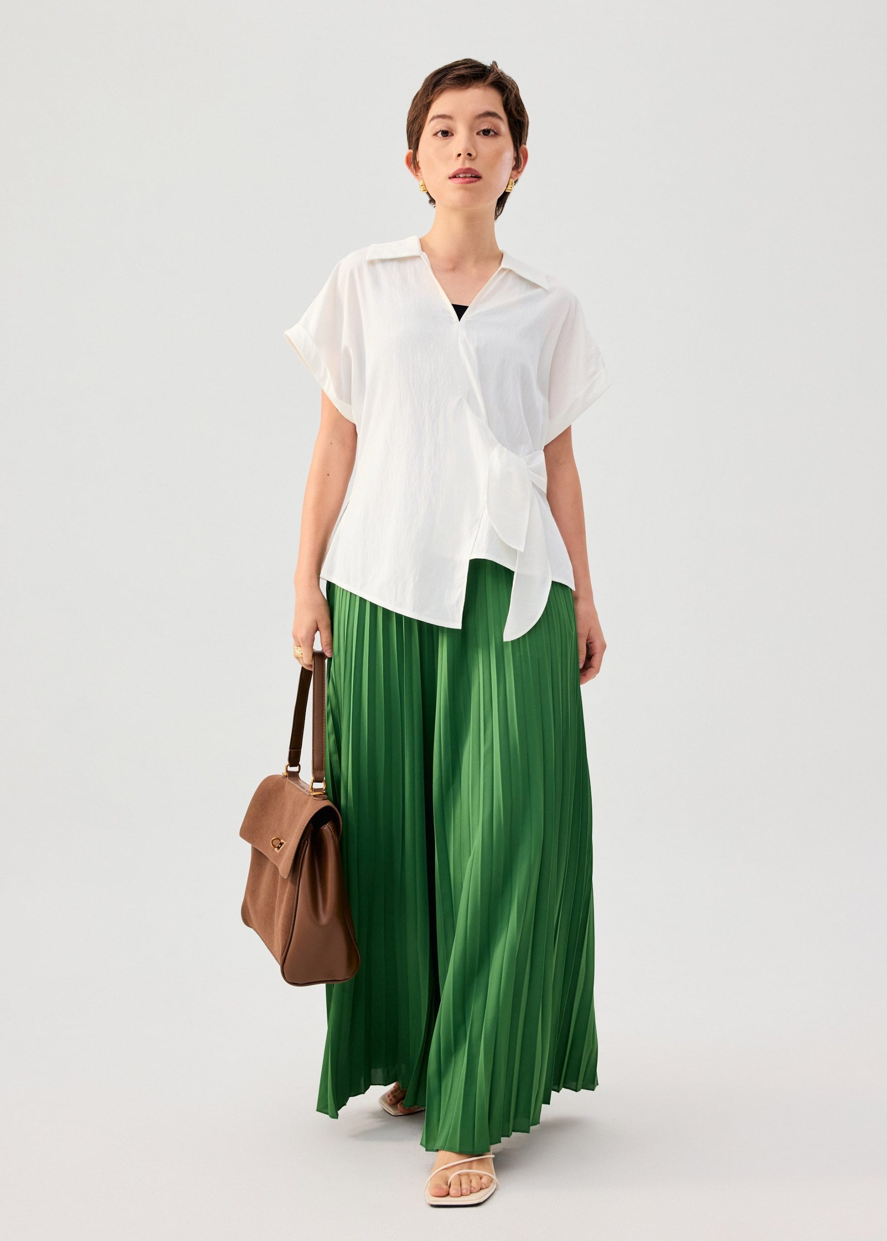 Kairi Front Wrap Collared Shirt - Image 5